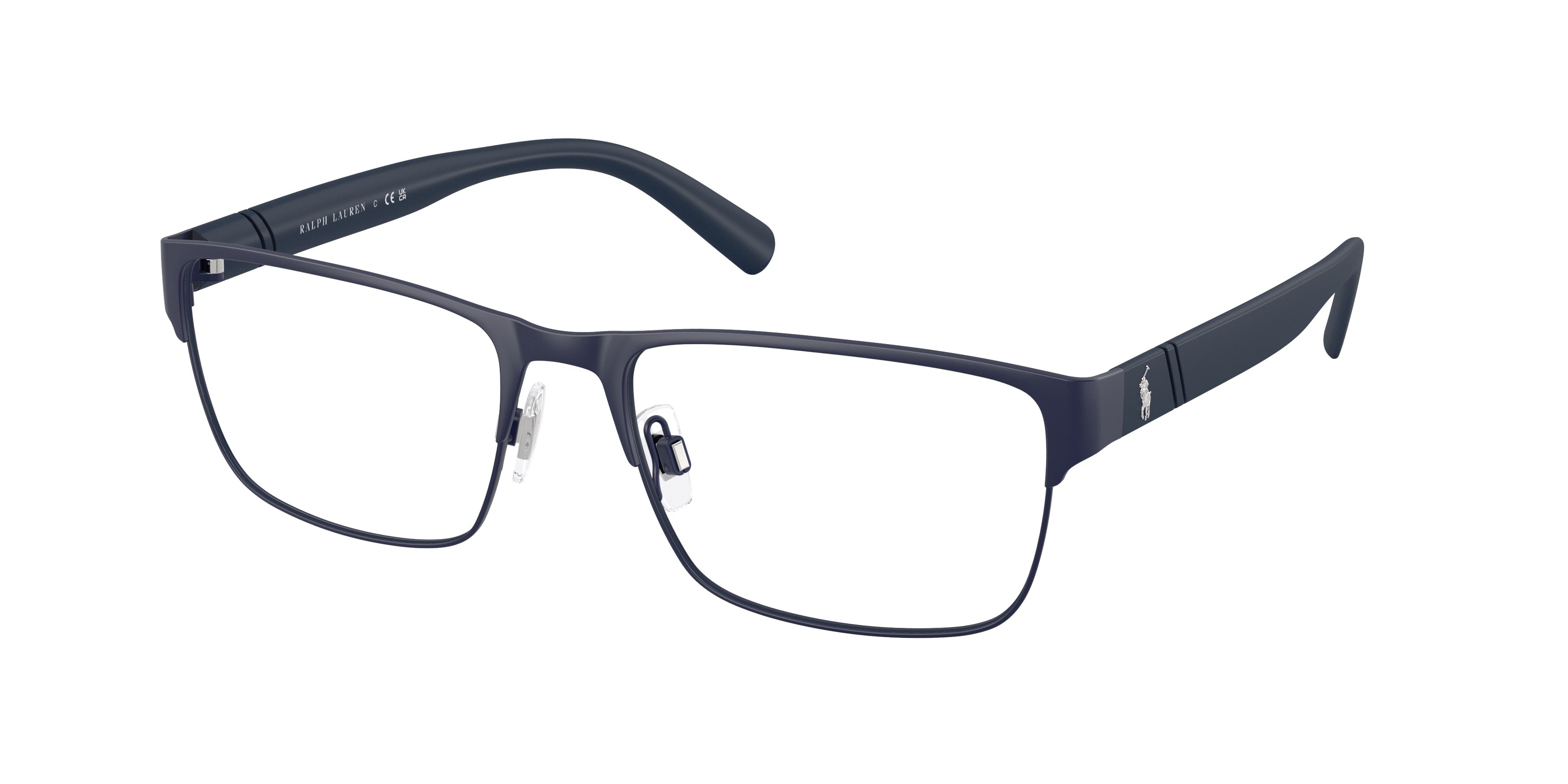 Polo PH1175 Rectangle Eyeglasses  9119-Matte Navy Blue 56-145-18 - Color Map Blue