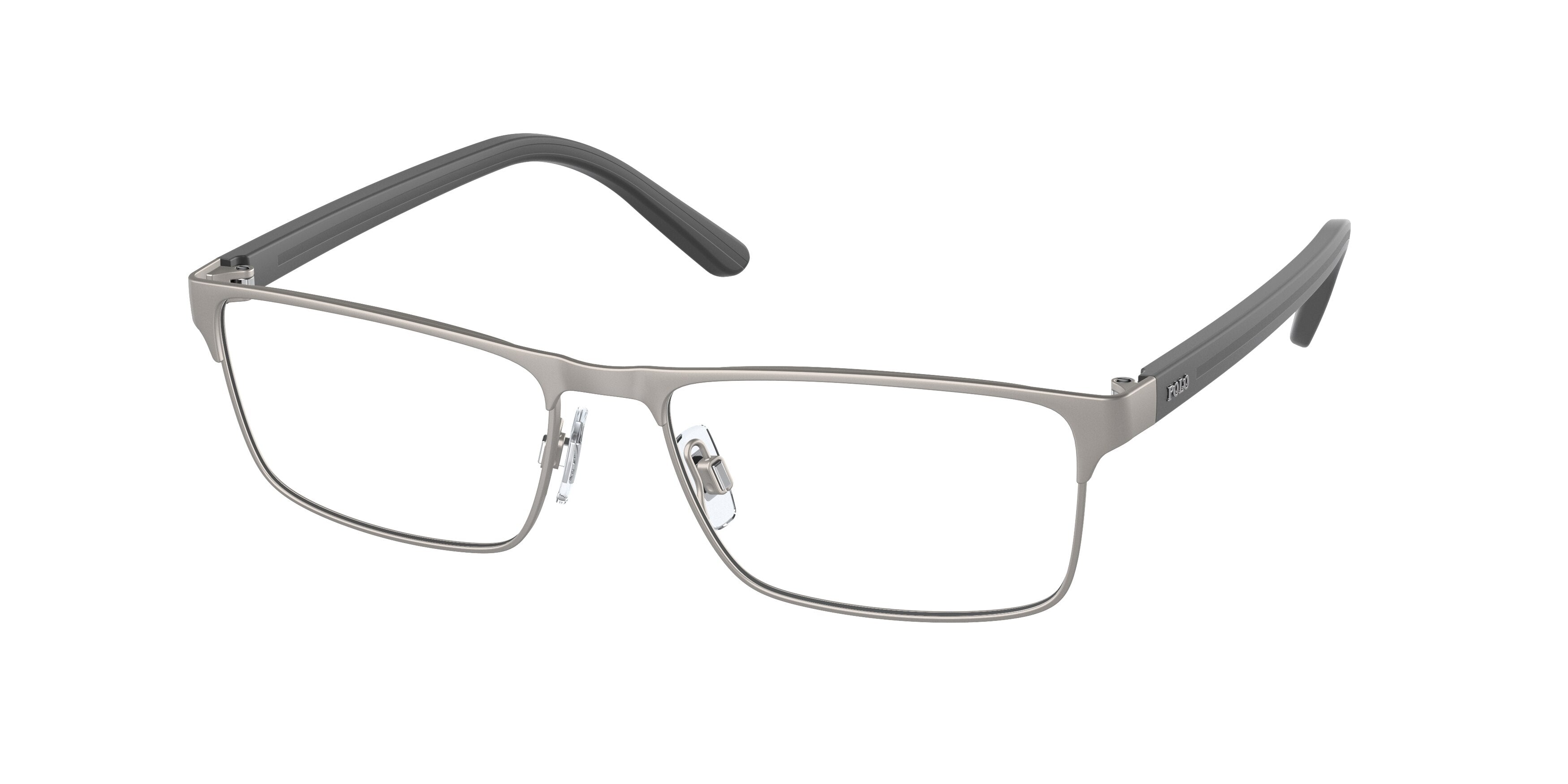 Polo PH1207 Rectangle Eyeglasses  9210-Matte Gunmetal 56-145-16 - Color Map Grey