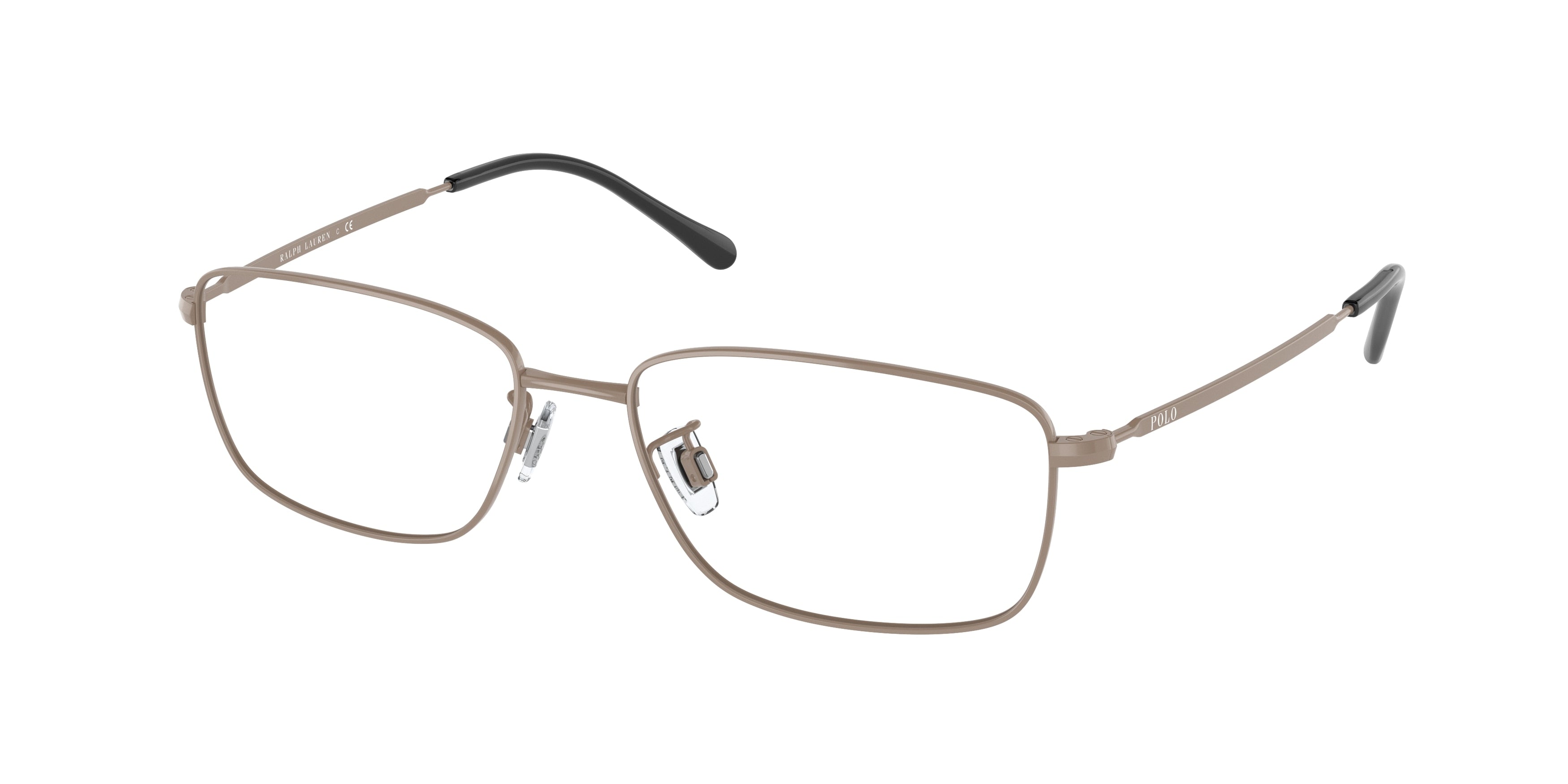 Polo PH1212D Pillow Eyeglasses  9431-Shiny Vintage Khaki 56-145-17 - Color Map Brown