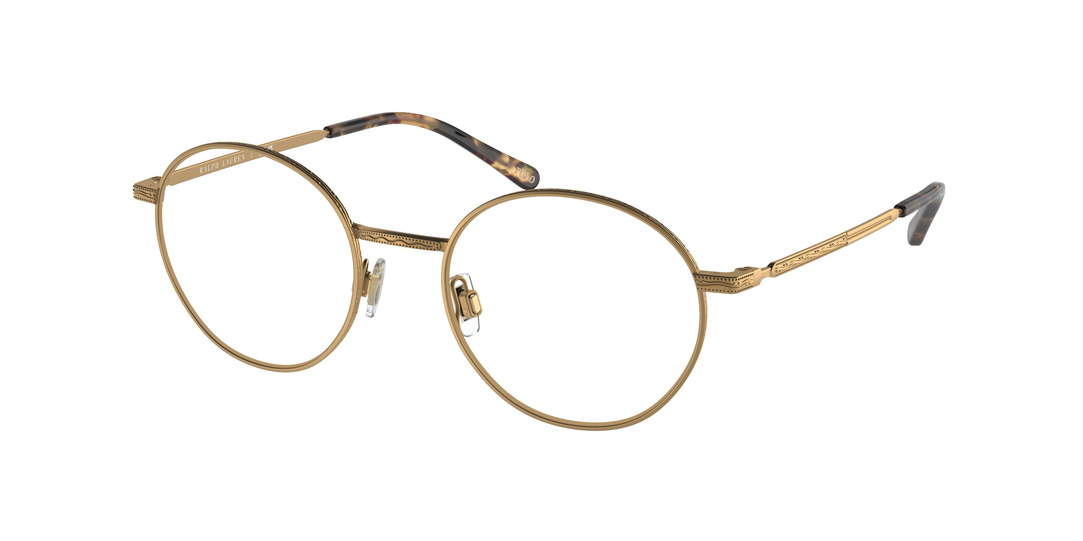 Polo PH1217 Round Eyeglasses  9324-Semishiny Brass 52-145-19 - Color Map Brown