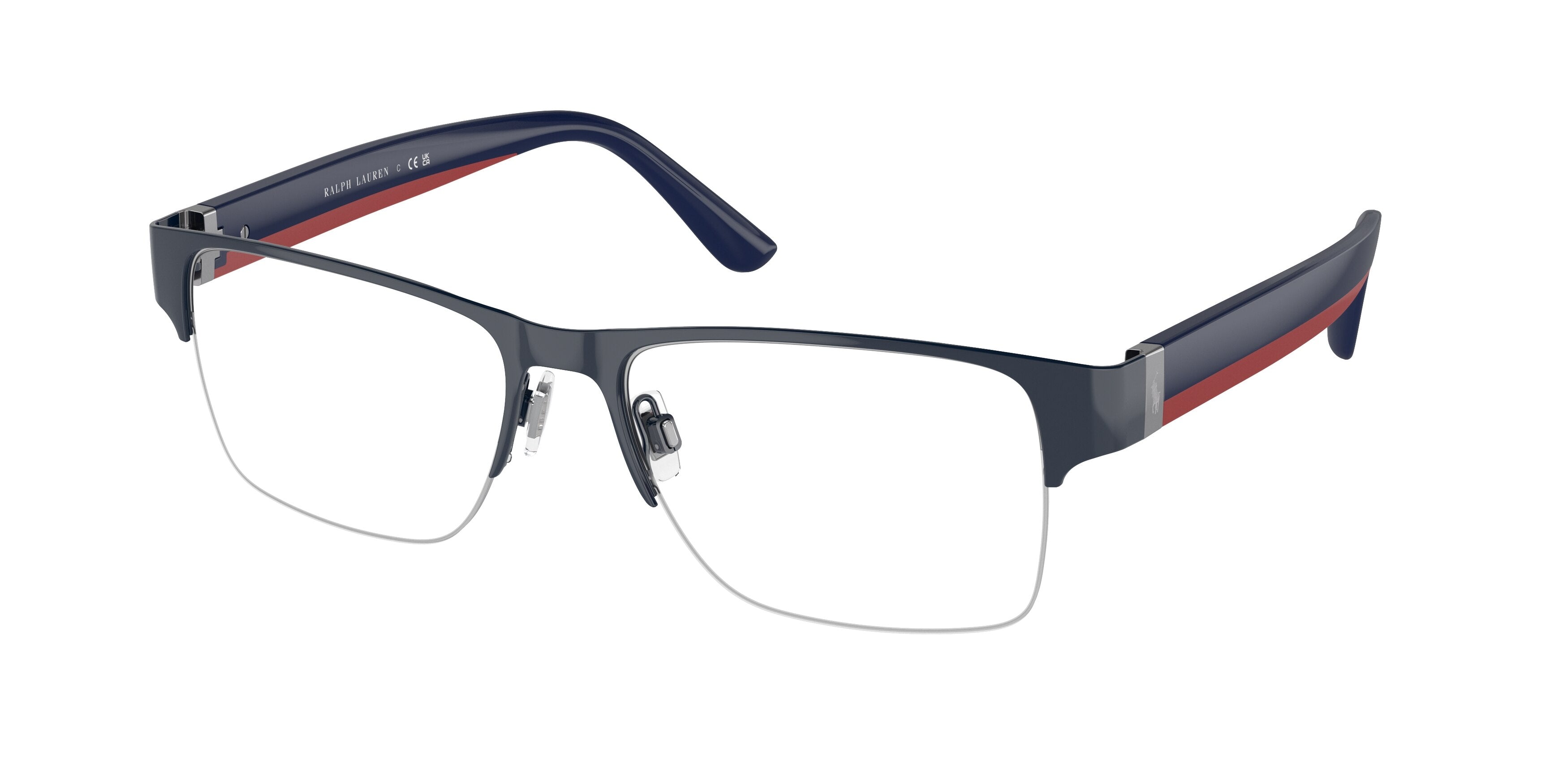 Polo PH1220 Rectangle Eyeglasses  9273-Shiny Navy Blue 56-150-17 - Color Map Blue