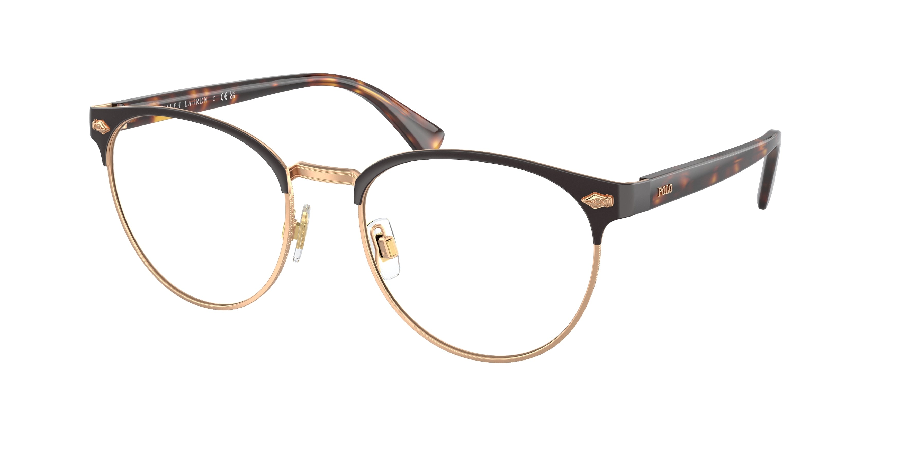 Polo PH1226 Phantos Eyeglasses  9265-Semi Shiny Dark Brown 54-145-19 - Color Map Brown