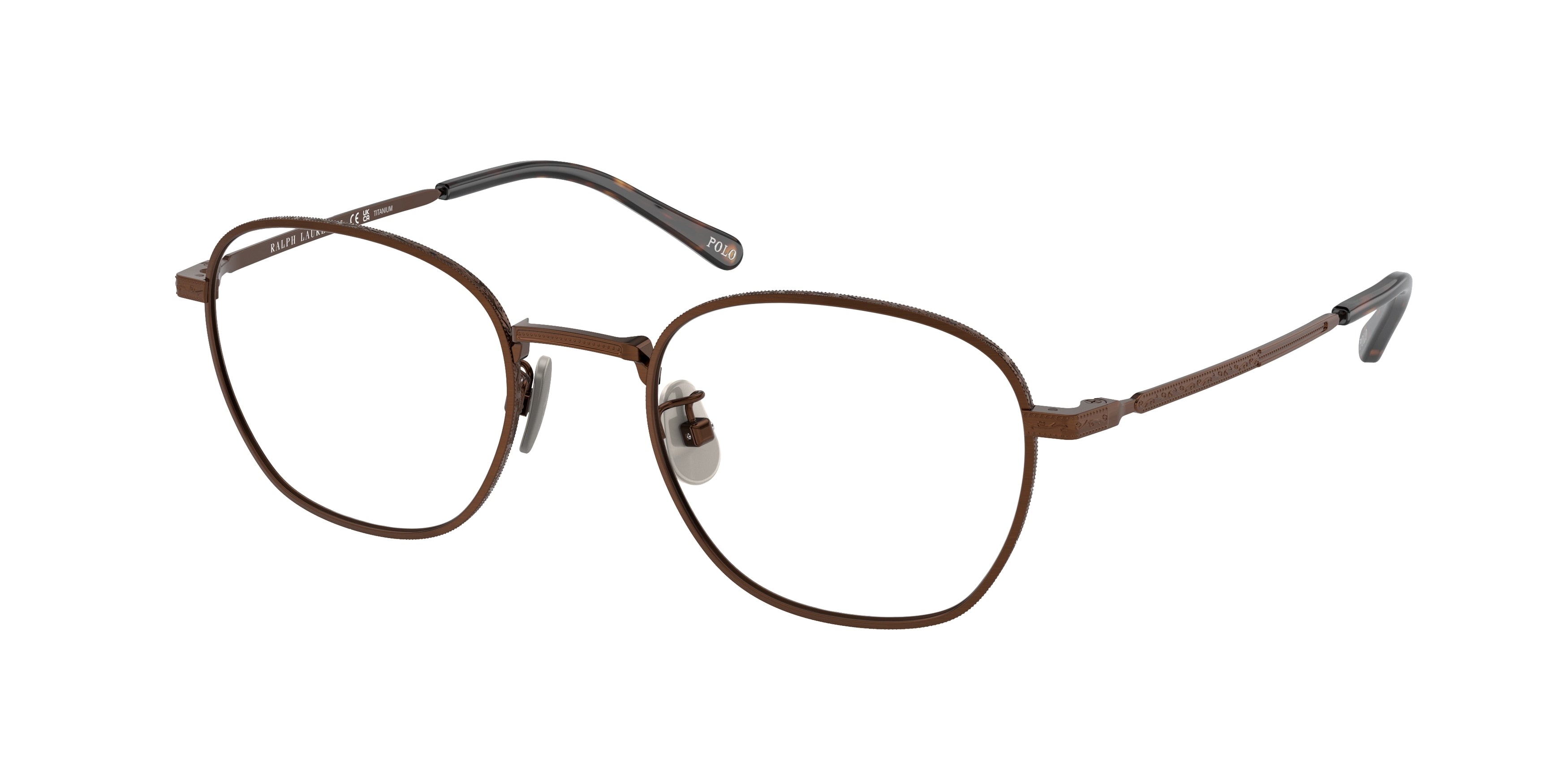 Polo PH1230TD Pillow Eyeglasses  9147-Shiny Brushed Brown 51-145-21 - Color Map Brown