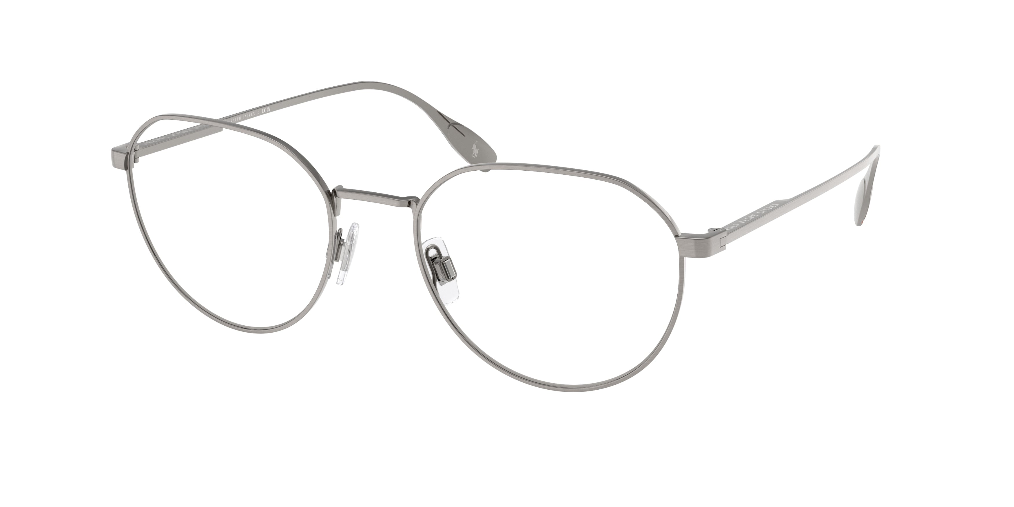 Polo PH1233 Round Eyeglasses  9266-Brushed Gunmetal 55-145-20 - Color Map Grey