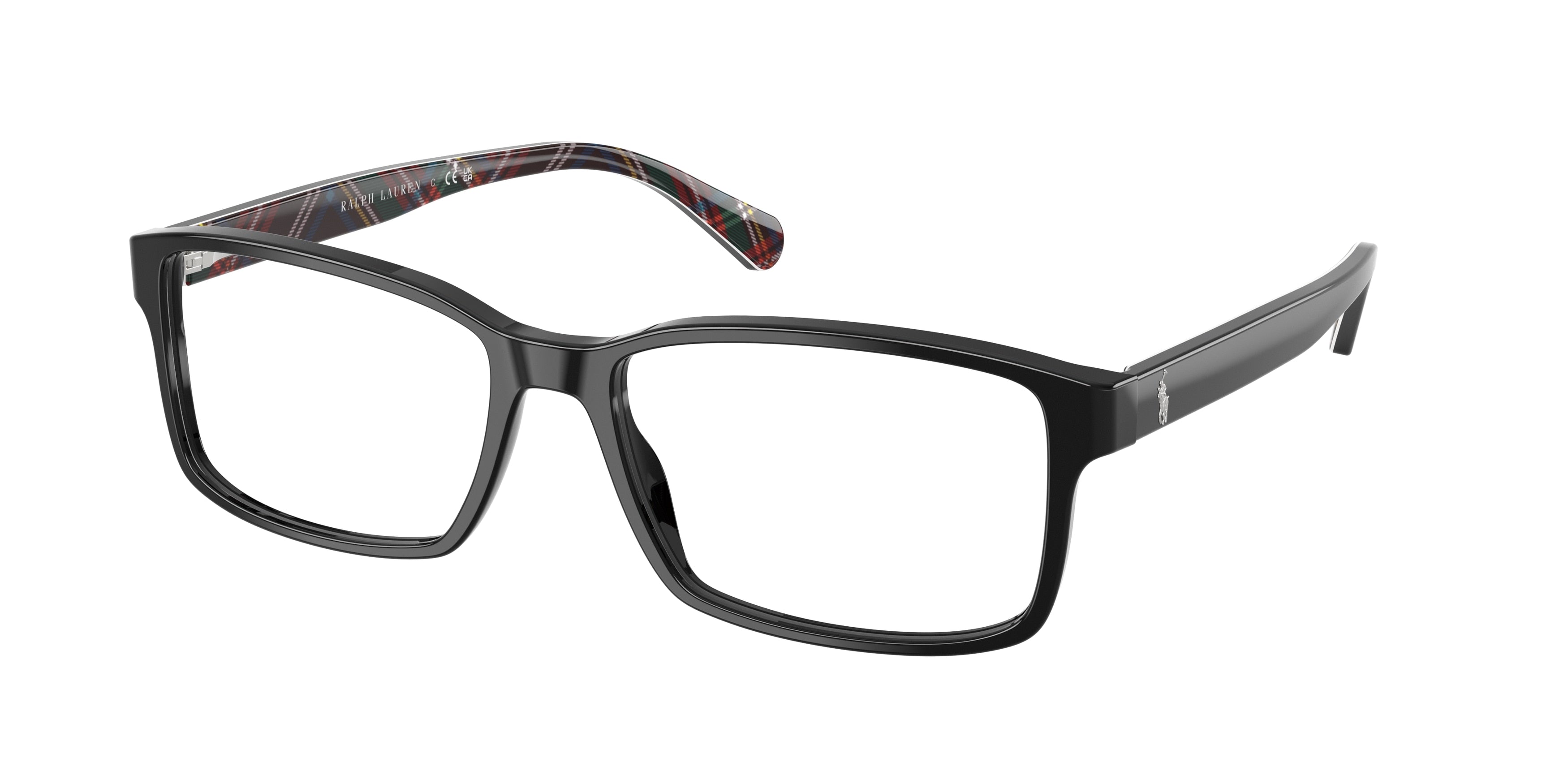 Polo PH2123 Rectangle Eyeglasses  5489-Shiny Black 56-145-17 - Color Map Black