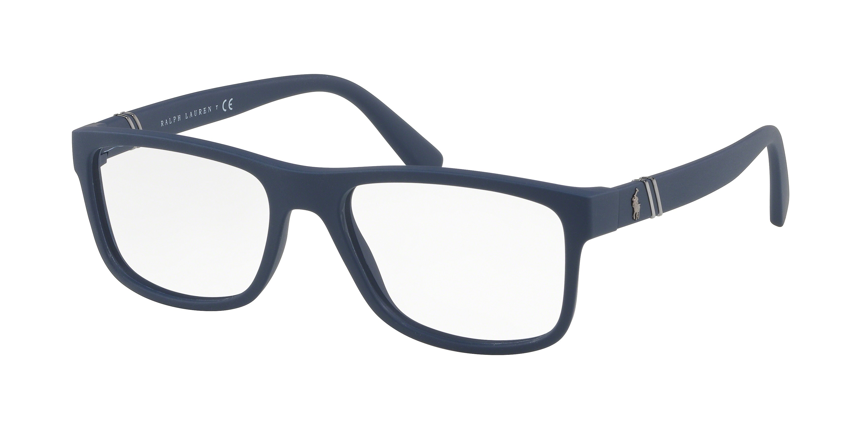 Polo PH2184 Rectangle Eyeglasses  5618-Matte Navy Blue 55-145-17 - Color Map Blue