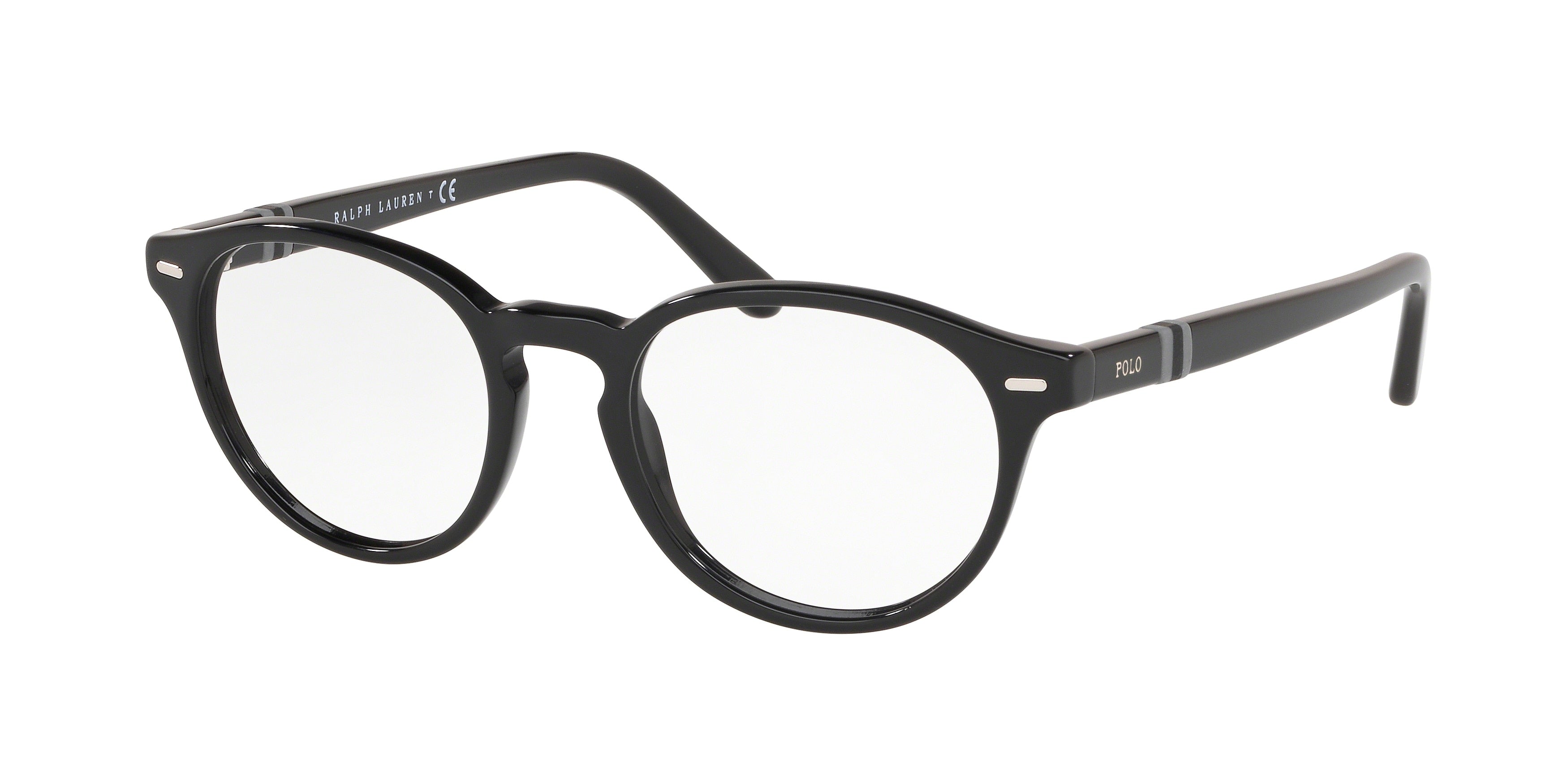 Polo PH2208 Phantos Eyeglasses  5001-Shiny Black 49-145-19 - Color Map Black