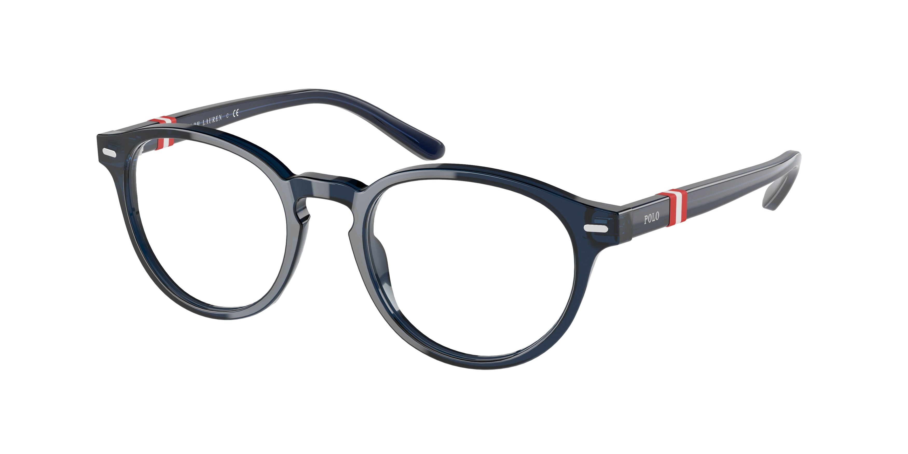 Polo PH2208 Phantos Eyeglasses  5470-Shiny Transparent Blue 49-145-19 - Color Map Blue