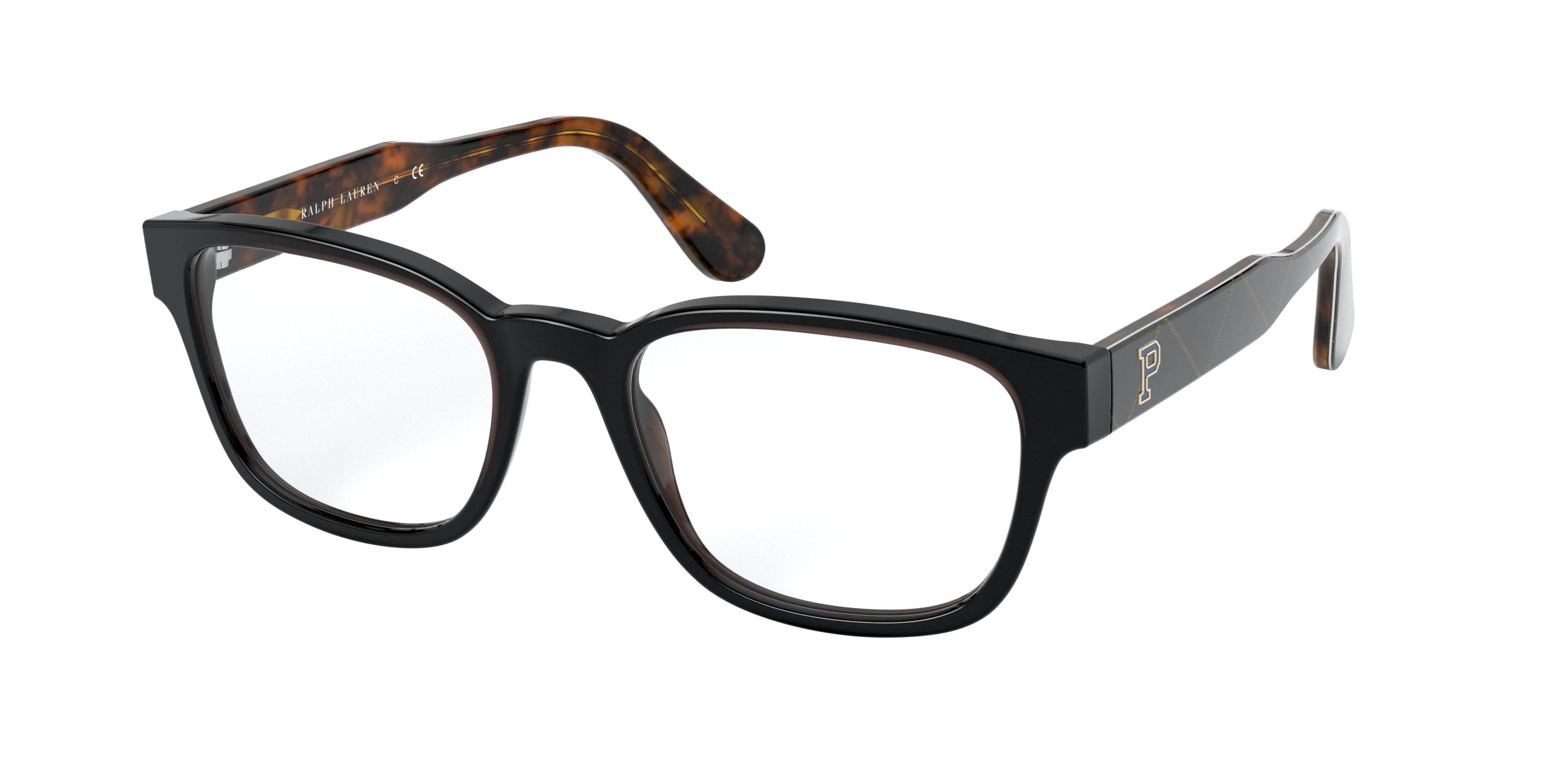Polo PH2214 Rectangle Eyeglasses  5409-Shiny Transparent Olive 51-145-19 - Color Map Green