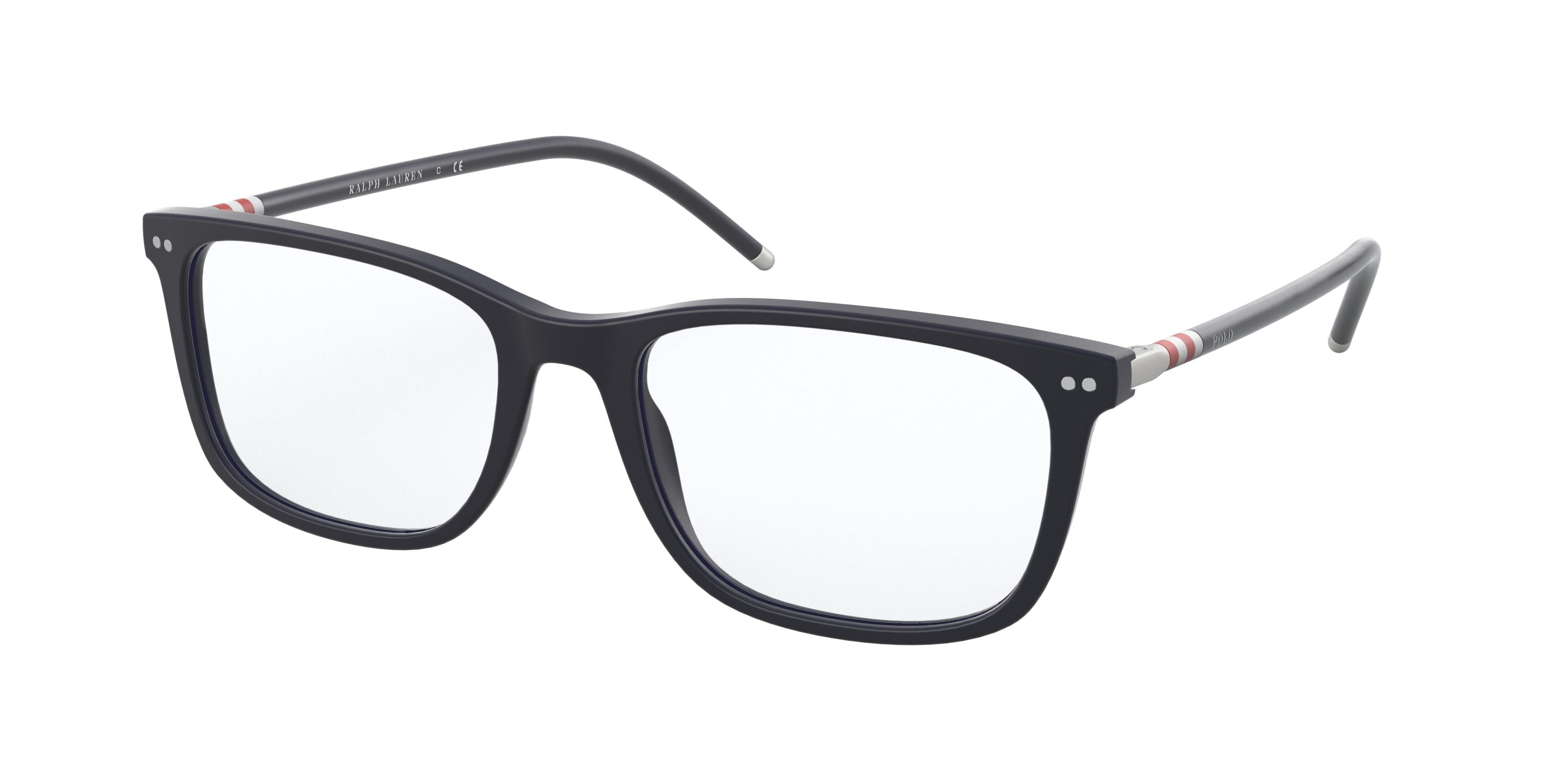 Polo PH2224 Pillow Eyeglasses  5521-Matte Navy Blue 56-145-19 - Color Map Blue