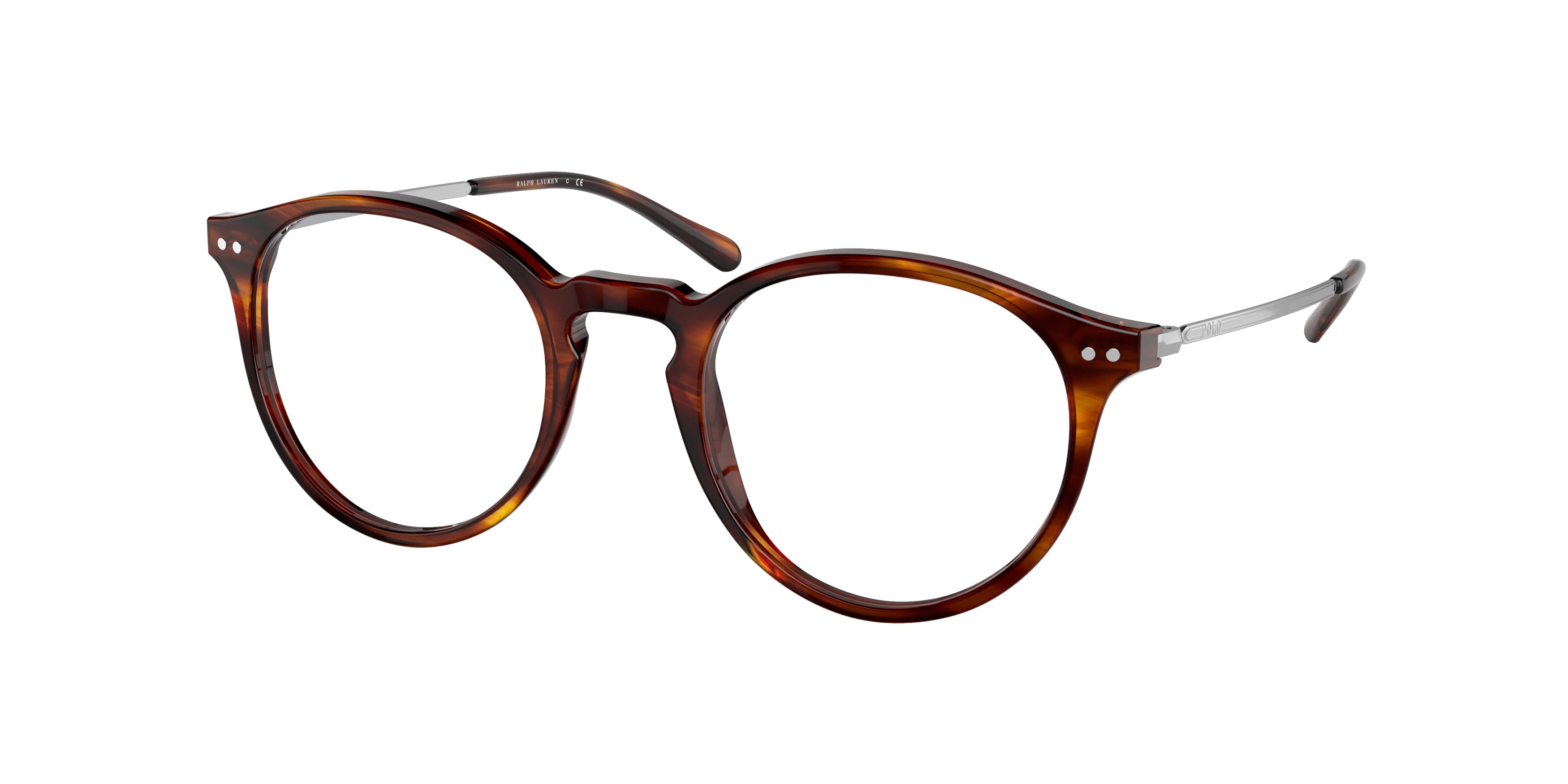 Polo PH2227 Phantos Eyeglasses  5007-Shiny Striped Havana 49-140-21 - Color Map Tortoise