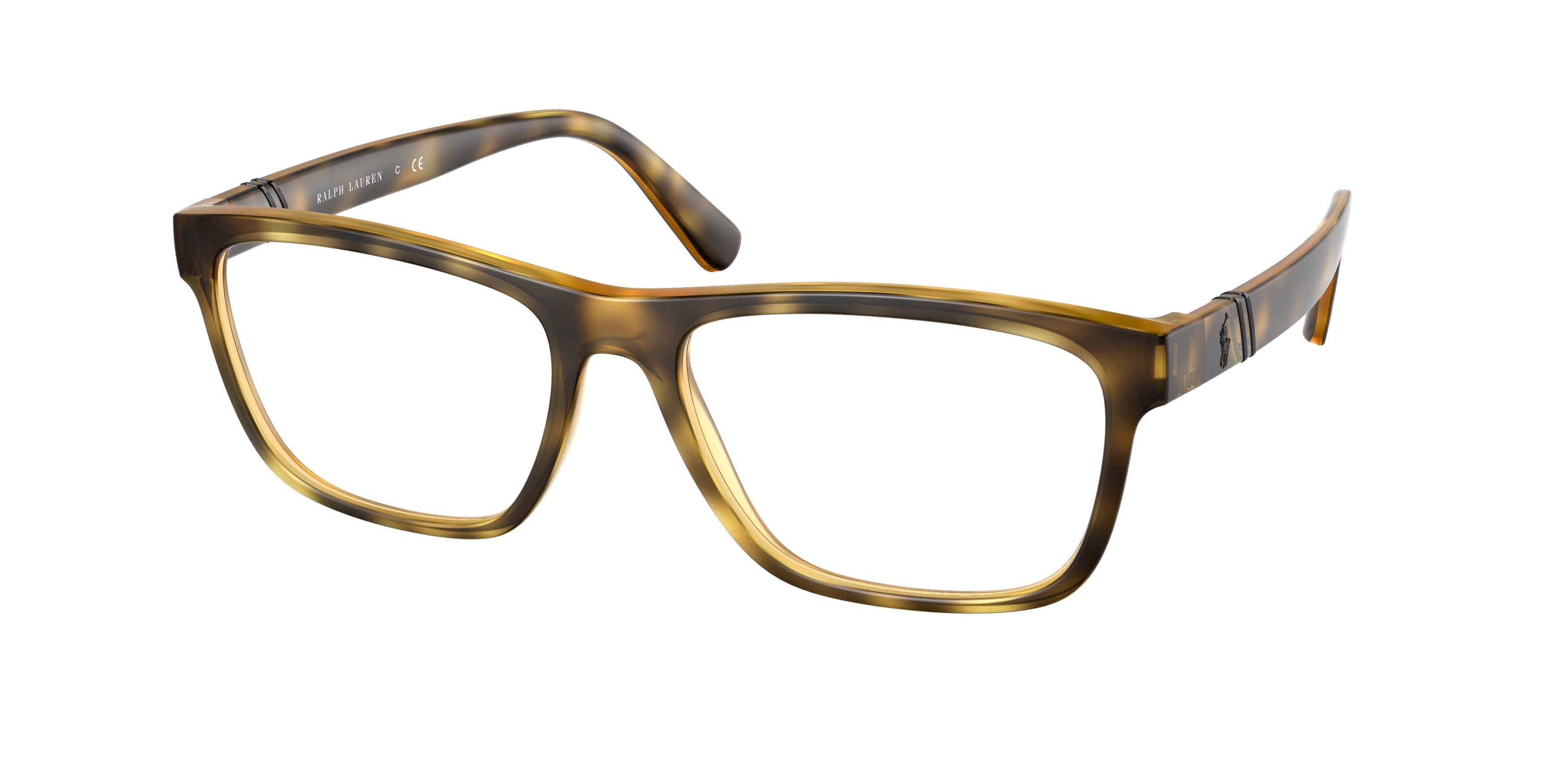 Polo PH2230 Rectangle Eyeglasses  5182-Matte Dark Havana 54-145-17 - Color Map Tortoise