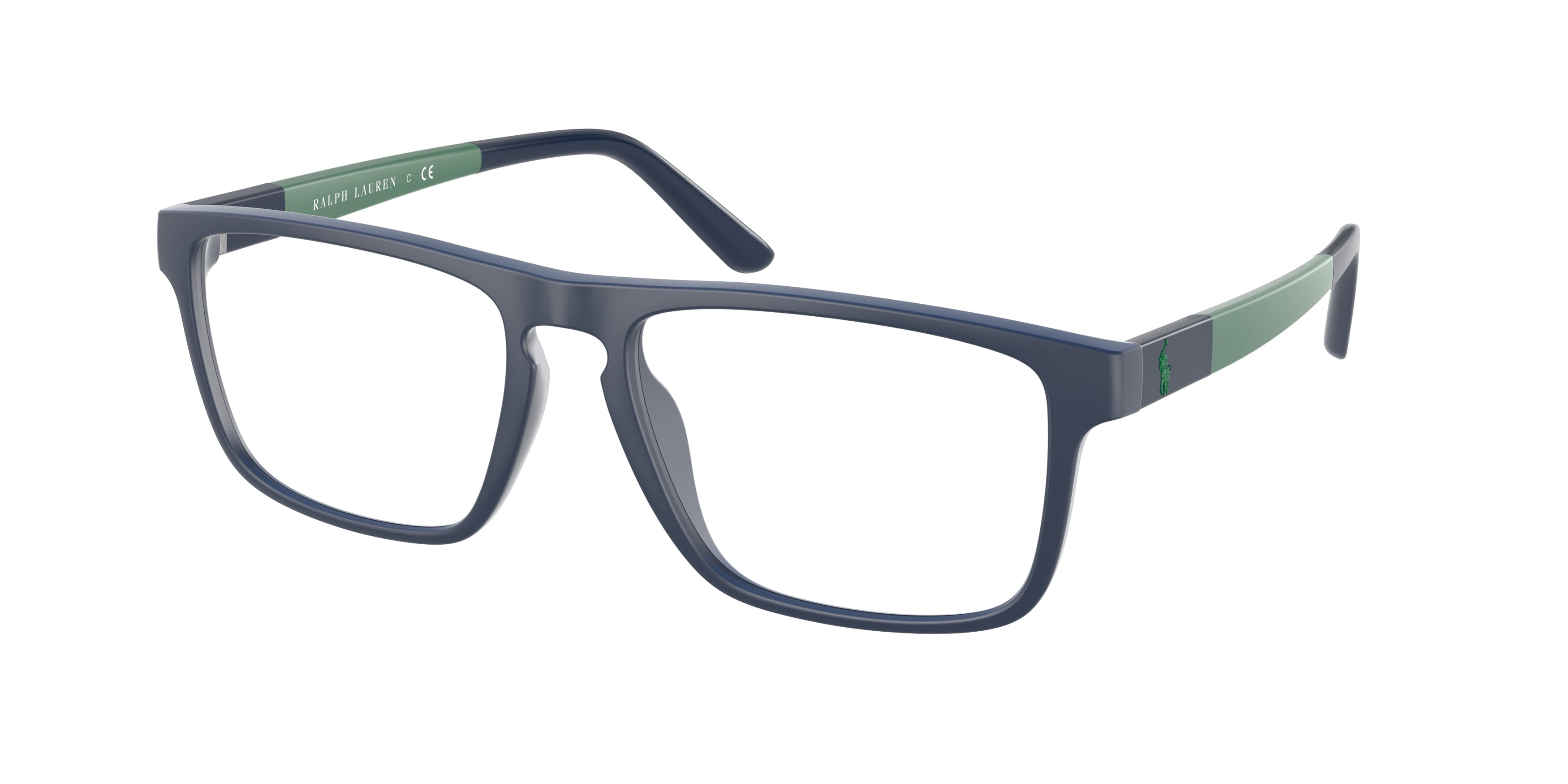 Polo PH2242U Rectangle Eyeglasses  5506-Matte Navy Blue 56-145-17 - Color Map Blue