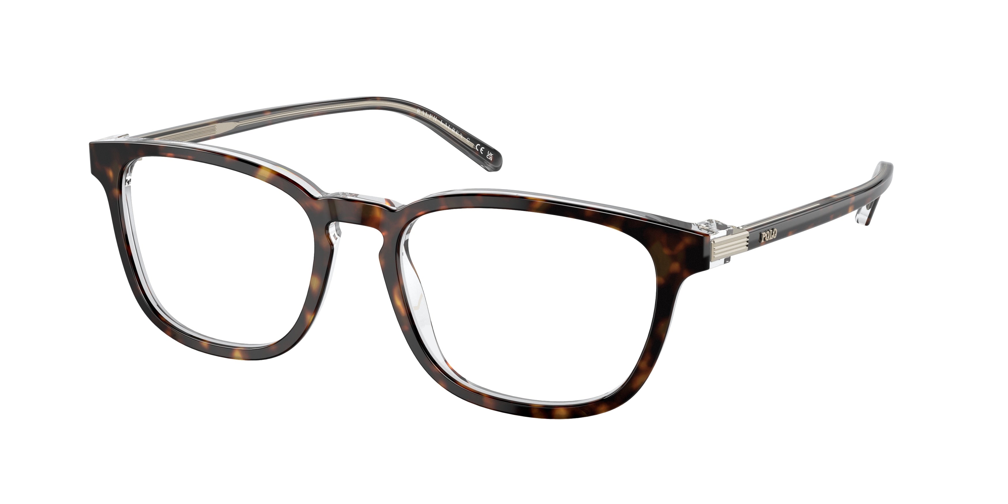 Polo PH2253F Pillow Eyeglasses  6027-Shiny Havana On Crystal 54-140-19 - Color Map Tortoise