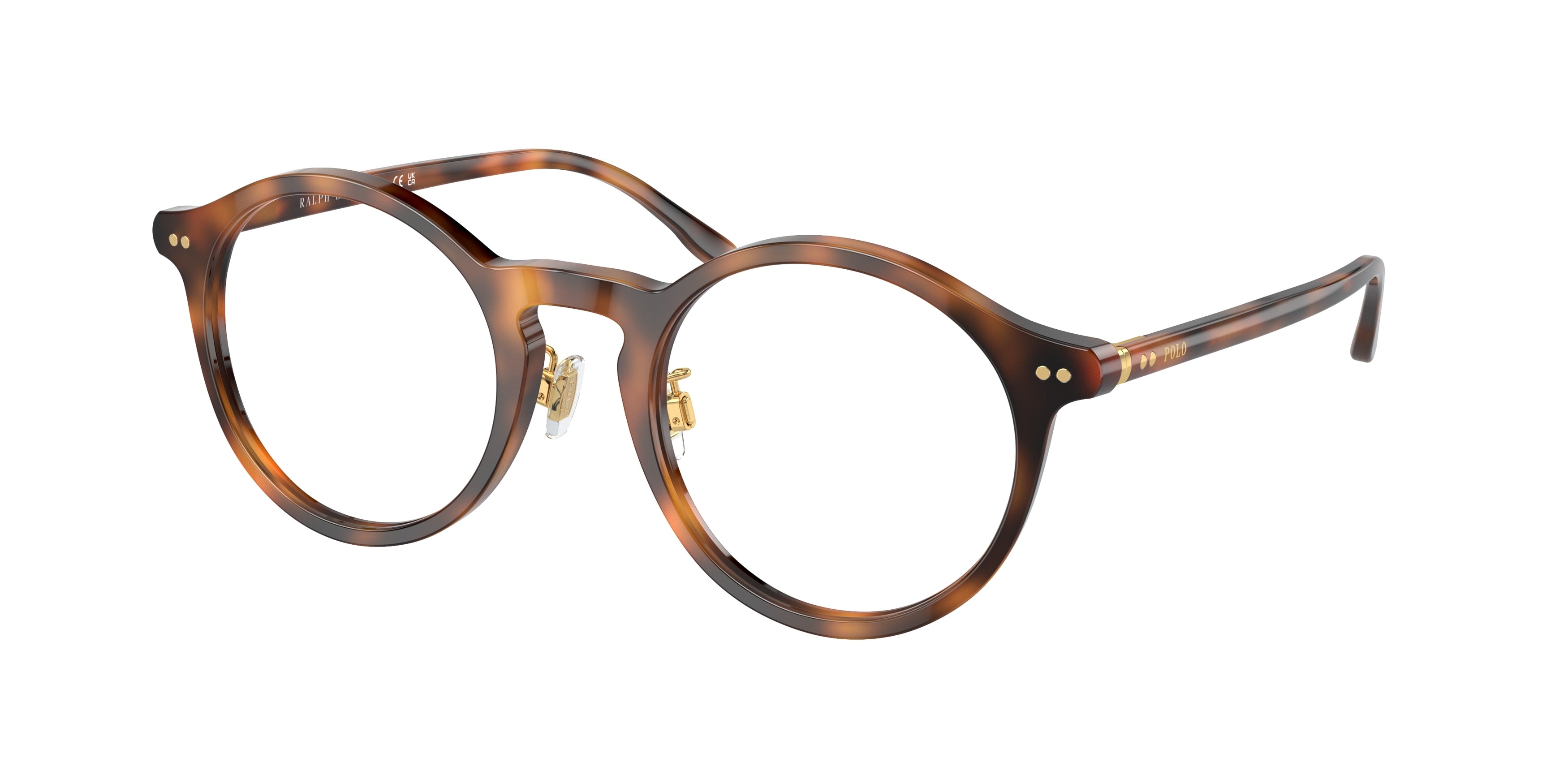Polo PH2260F Round Eyeglasses  6089-Shiny Red Havana 50-145-22 - Color Map Red