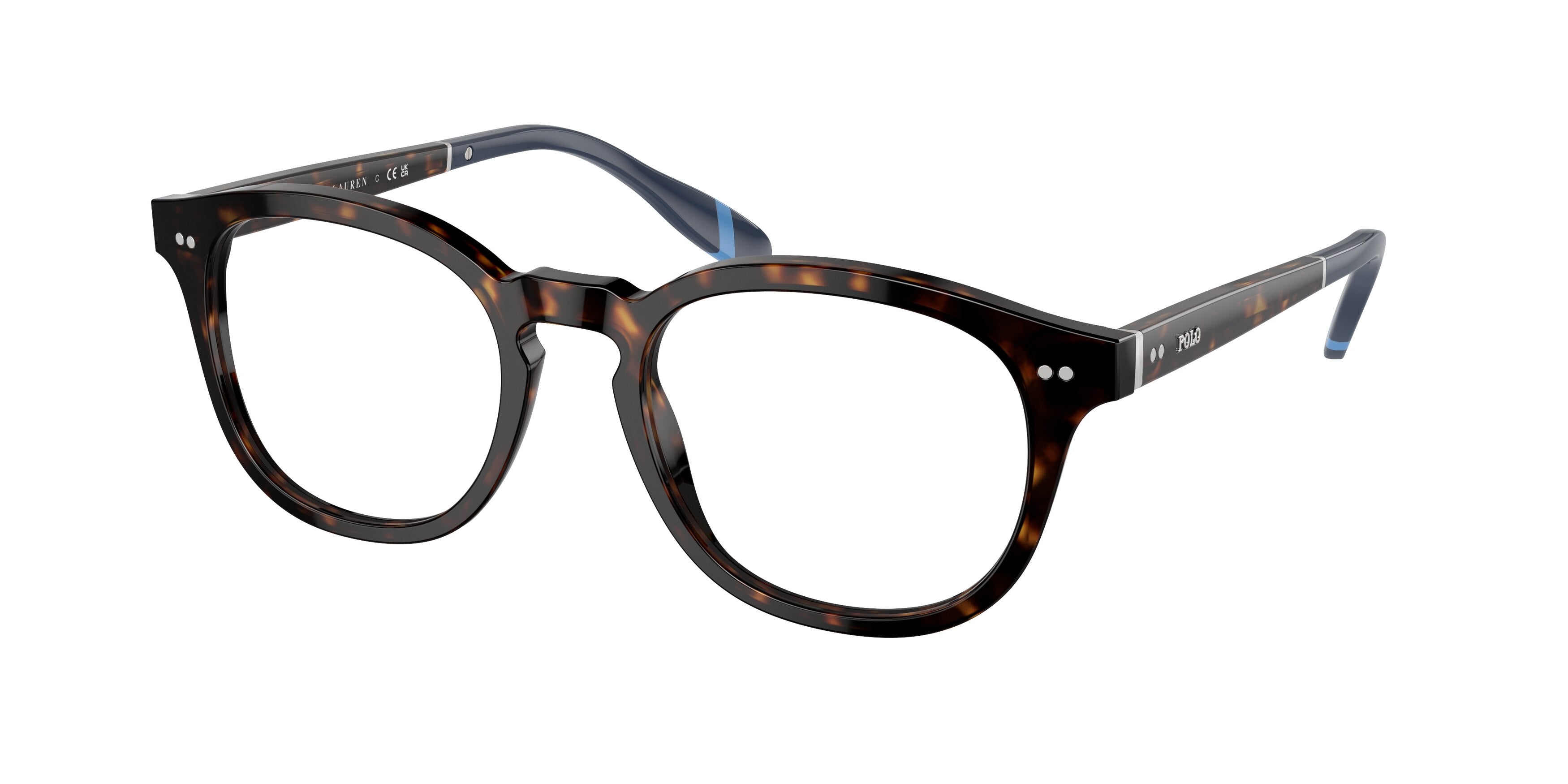 Polo PH2267F Square Eyeglasses  5003-Shiny Dark Havana 50-145-19 - Color Map Tortoise