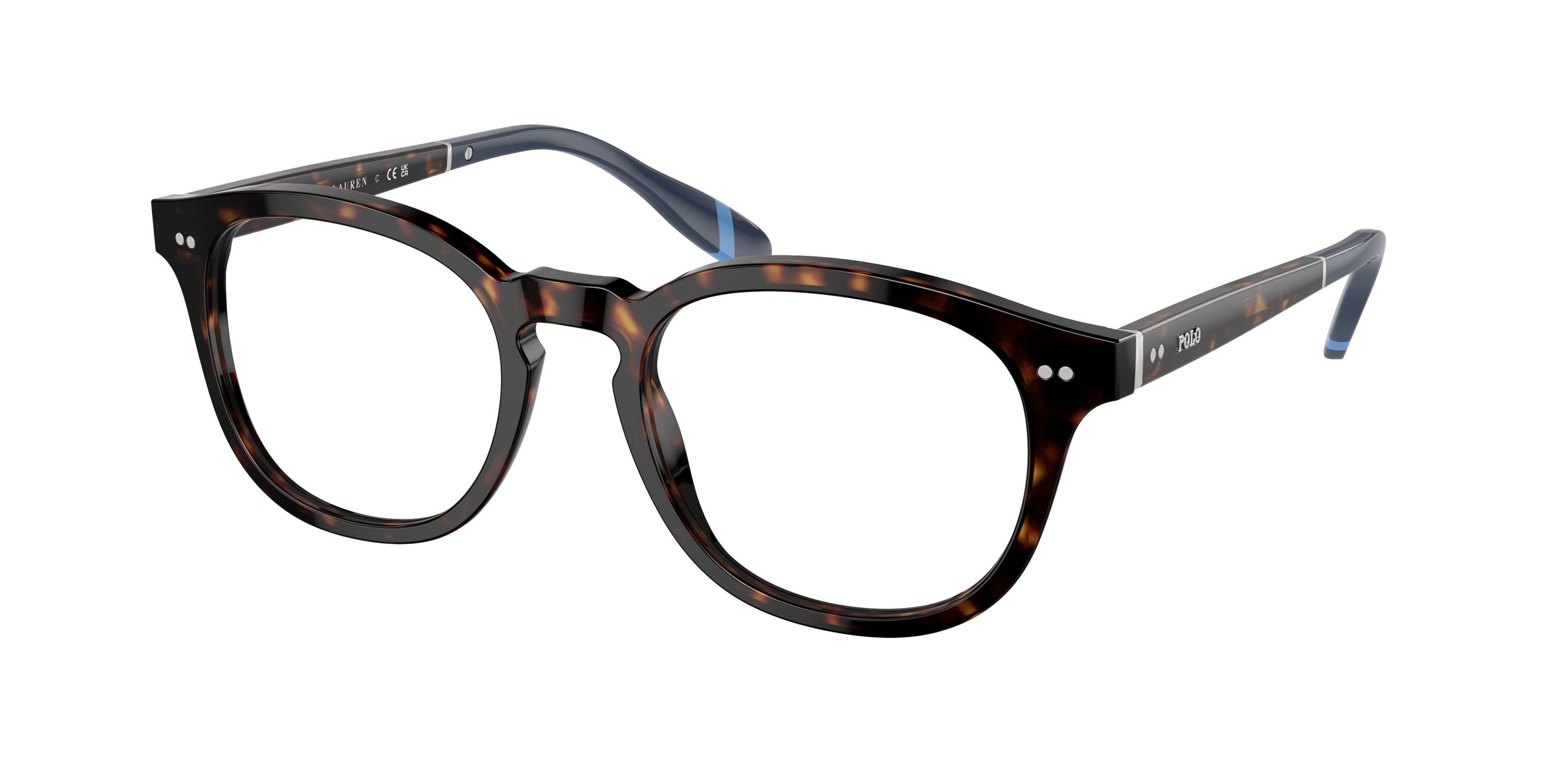 Polo PH2267 Square Eyeglasses  5003-Shiny Dark Havana 52-145-20 - Color Map Tortoise