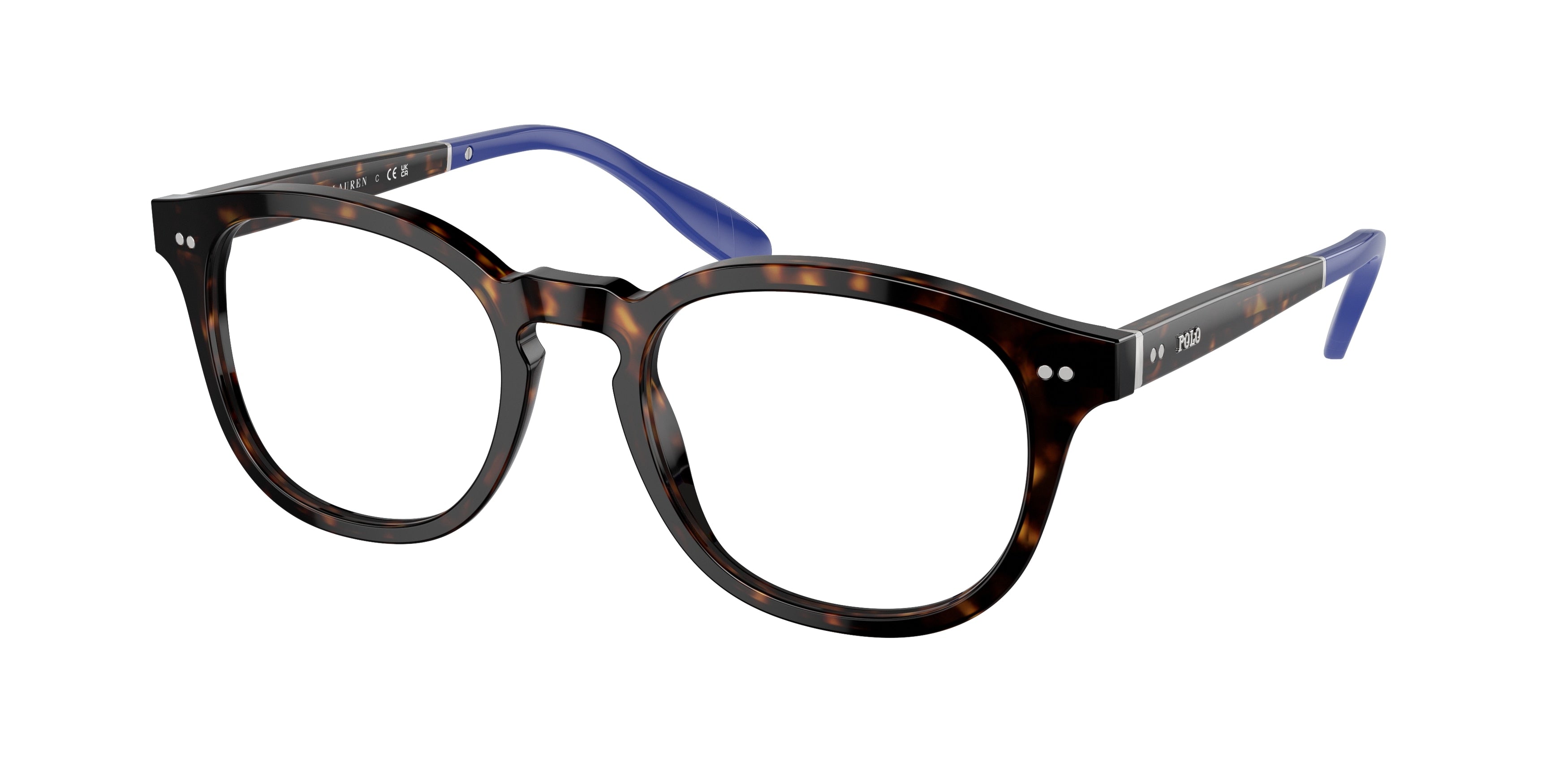Polo PH2267 Square Eyeglasses  6145-Shiny Havana 52-145-20 - Color Map Tortoise