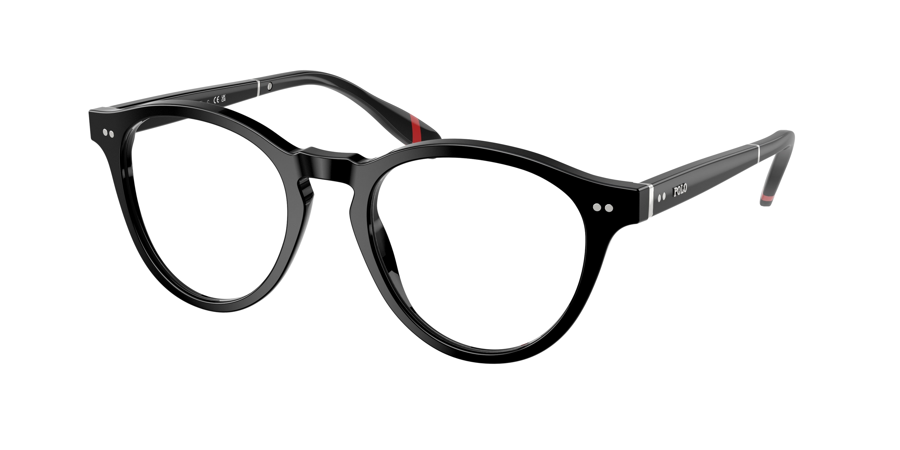 Polo PH2268 Rectangle Eyeglasses  5523-Shiny Black 51-145-20 - Color Map Black