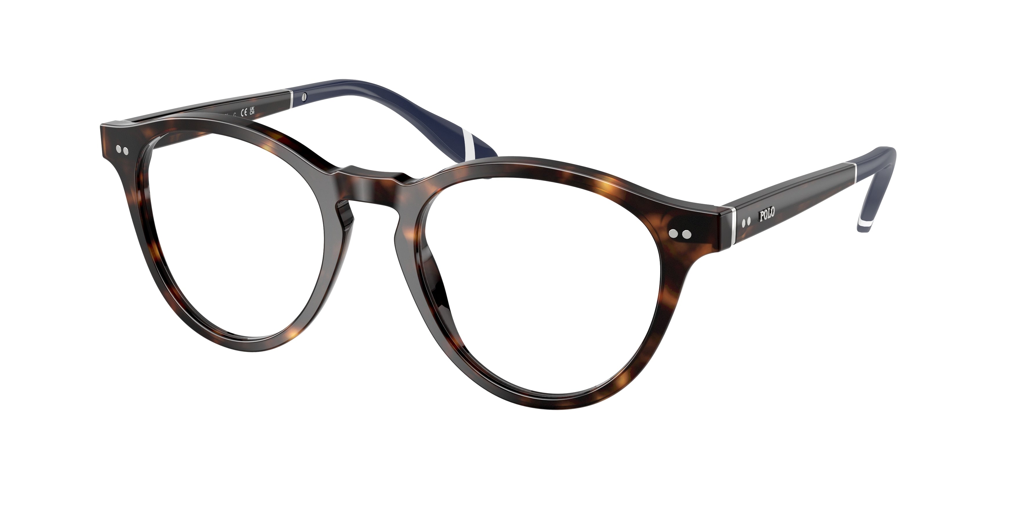 Polo PH2268 Rectangle Eyeglasses  5673-Shiny Dark Havana 51-145-20 - Color Map Tortoise