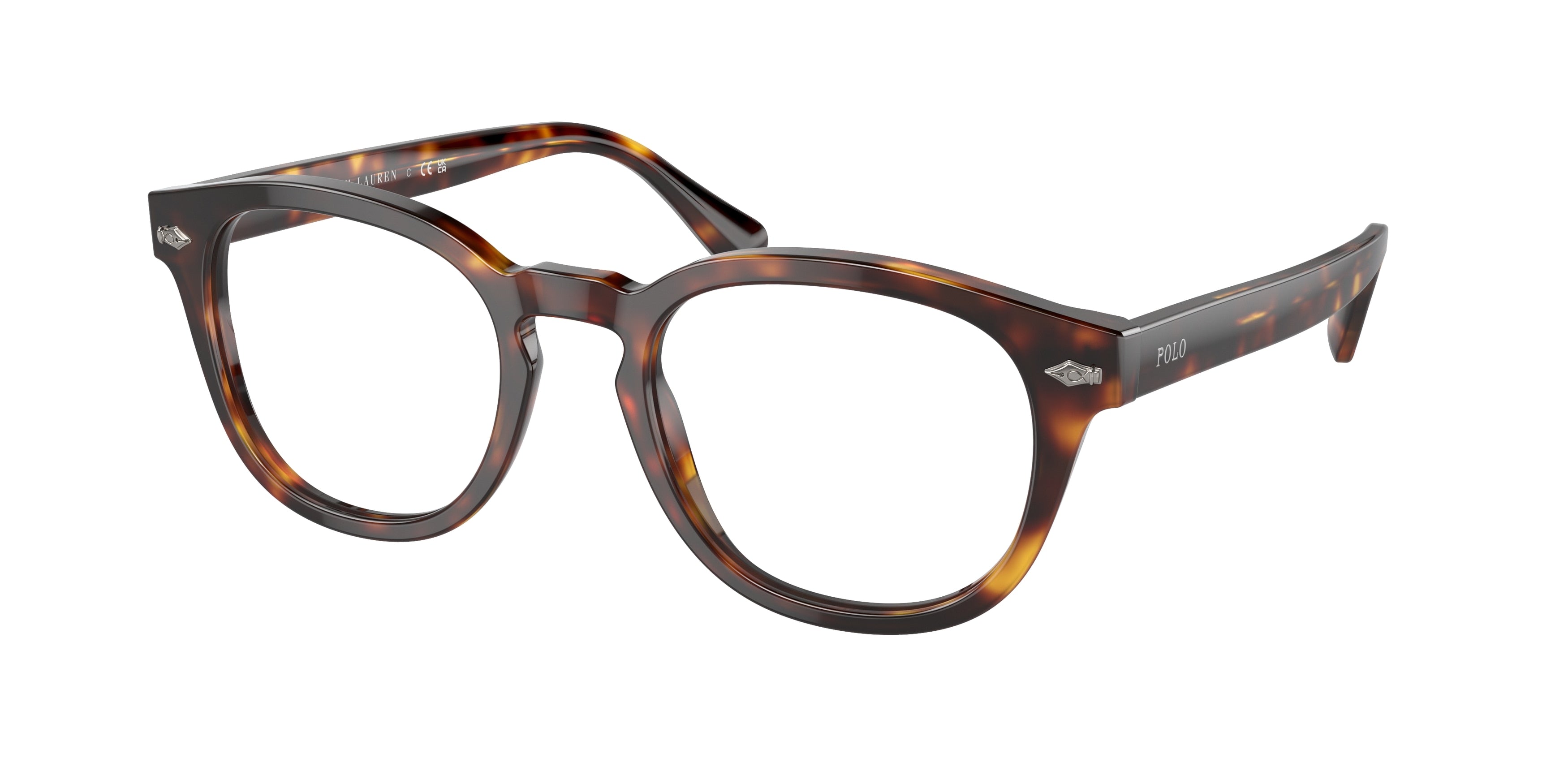 Polo PH2272F Phantos Eyeglasses  6137-Shiny Brown Tortoise 49-145-20 - Color Map Tortoise
