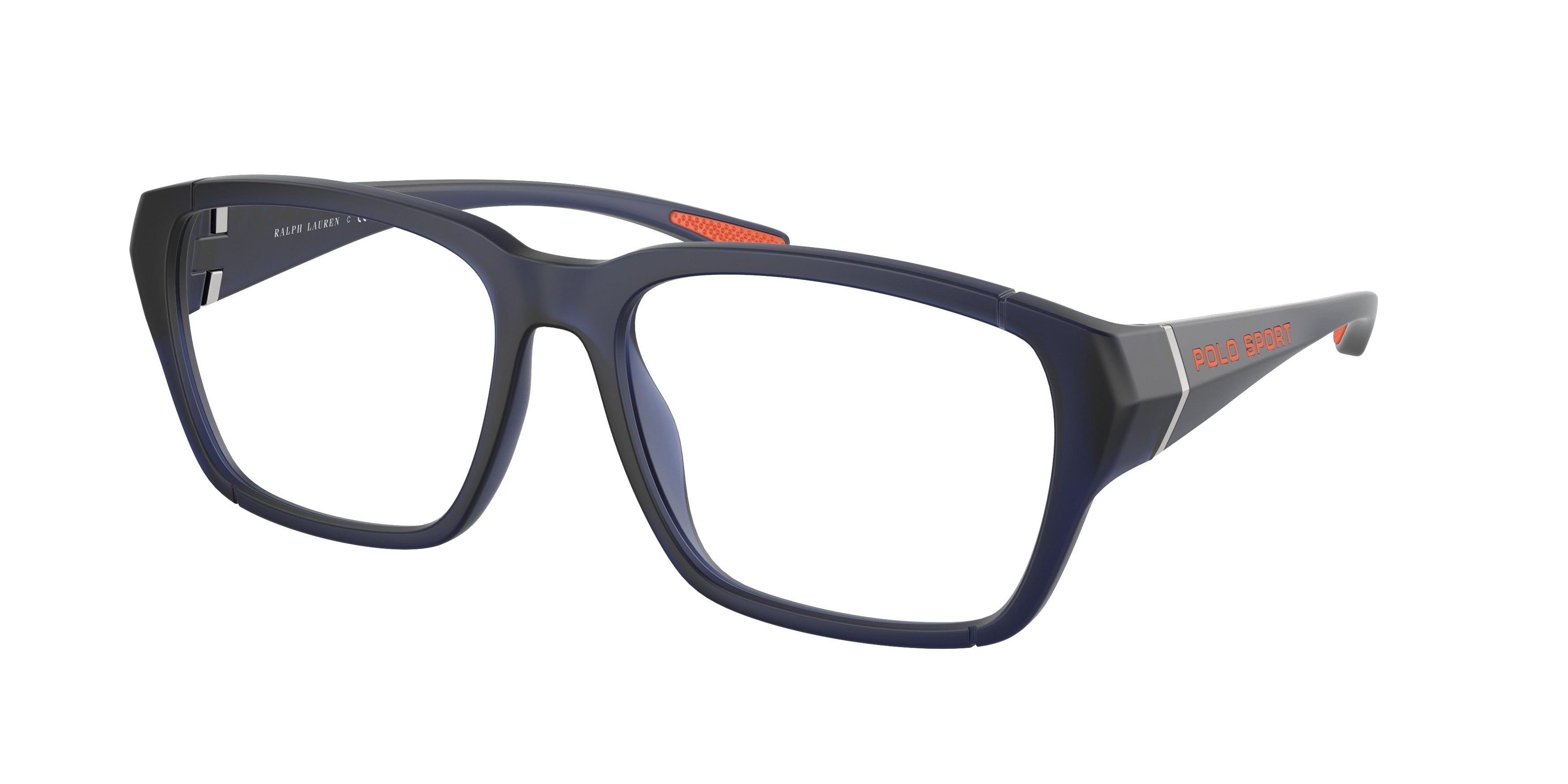 Polo PH2276U Square Eyeglasses  5903-Matte Transparent Blue 58-145-17 - Color Map Blue