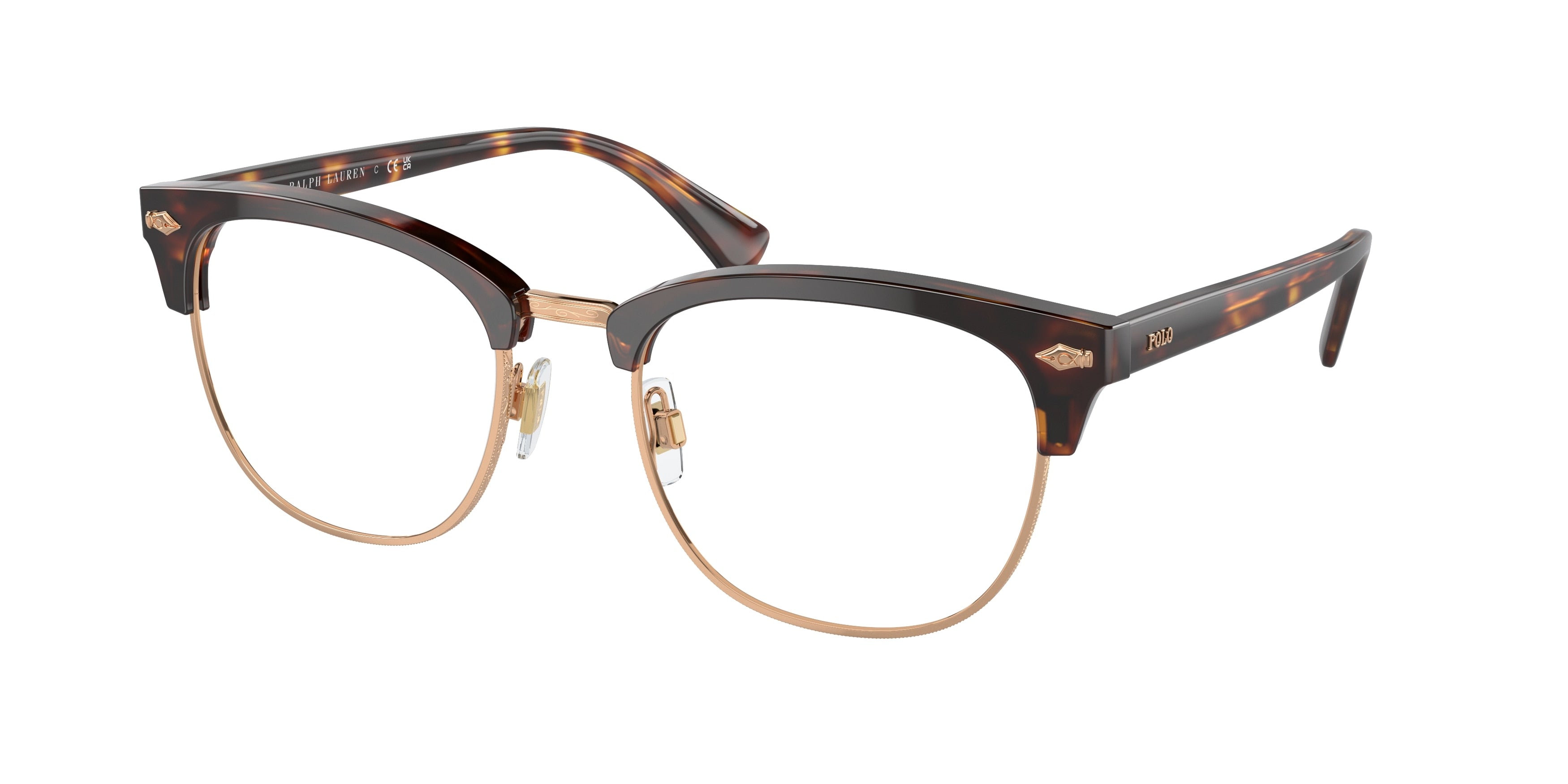 Polo PH2277 Square Eyeglasses  6137-Shiny Brown Tortoise 54-145-20 - Color Map Tortoise