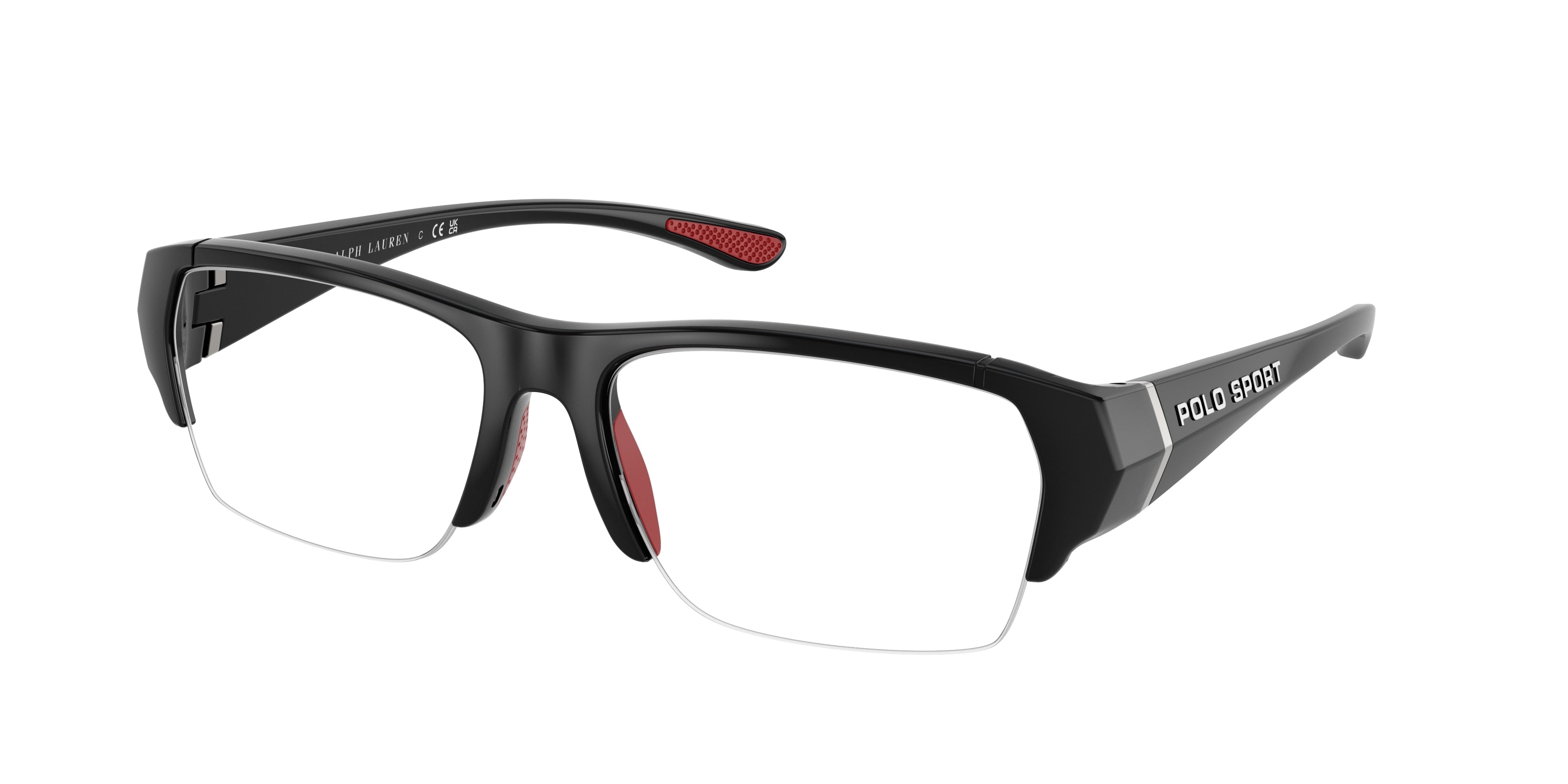 Polo PH2279U Rectangle Eyeglasses  5001-Shiny Black 57-145-17 - Color Map Black
