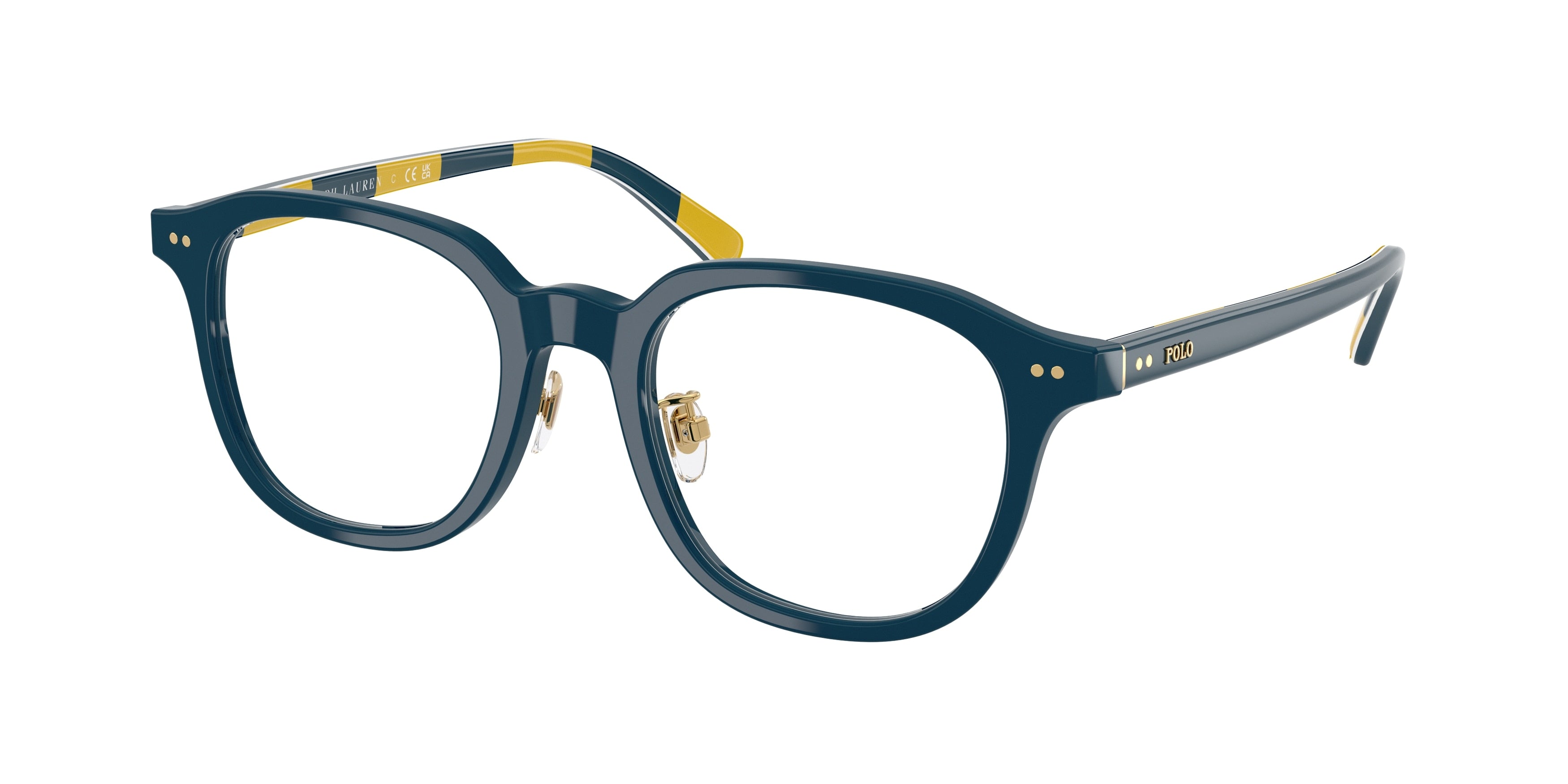 Polo PH2283F Round Eyeglasses  5465-Shiny Navy Blue 50-145-20 - Color Map Blue