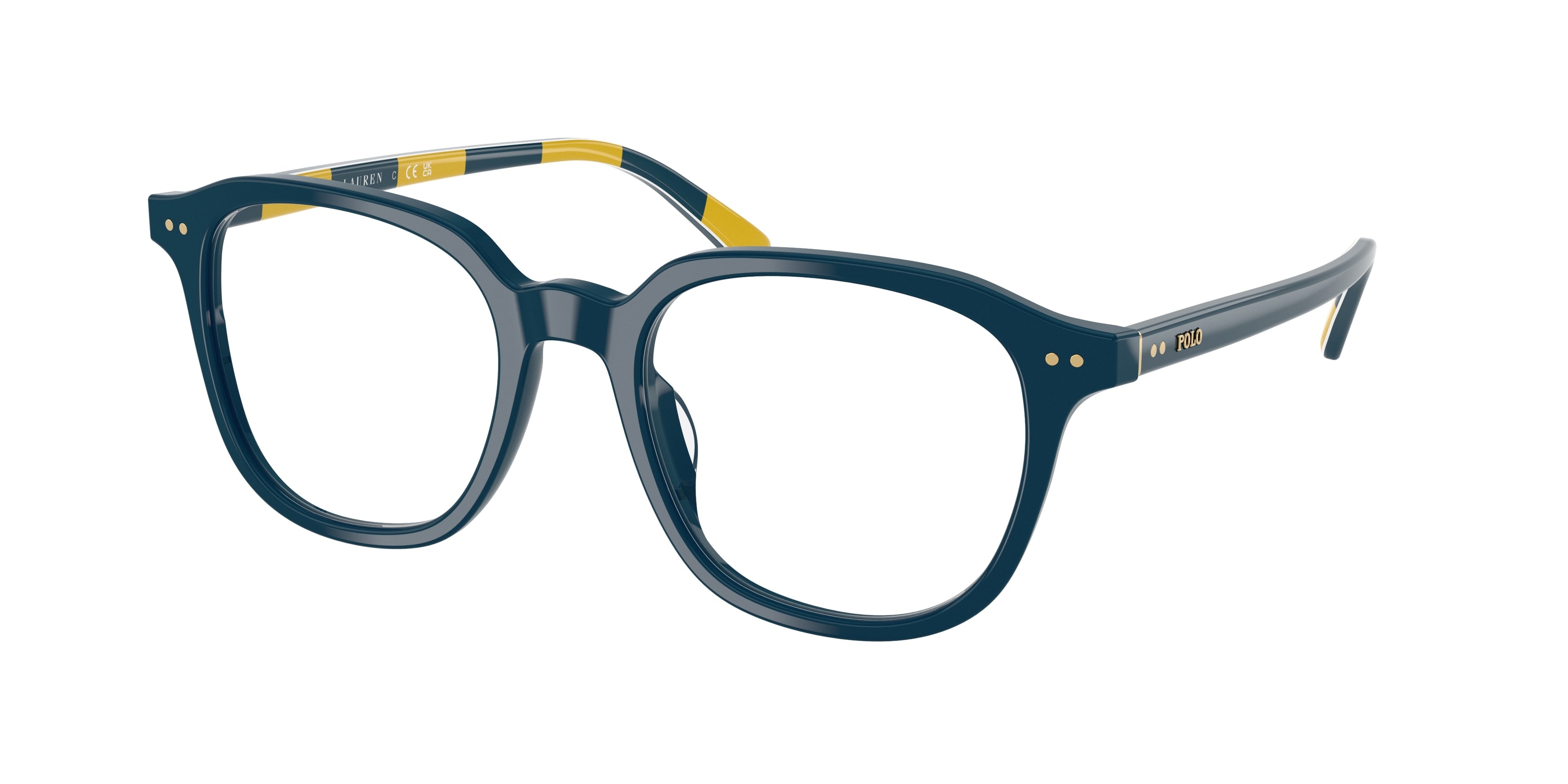 Polo PH2283U Round Eyeglasses  5465-Shiny Navy Blue 52-145-20 - Color Map Blue