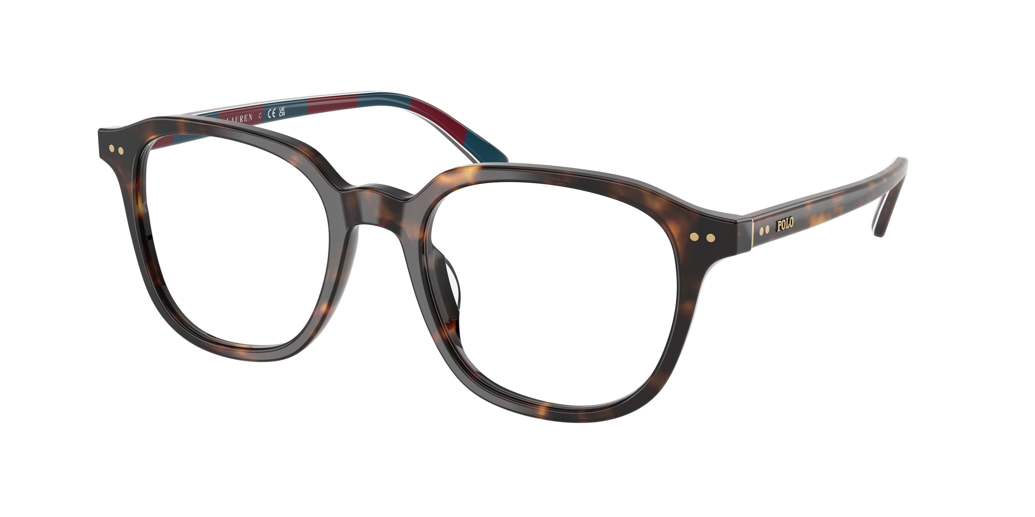 Polo PH2283U Round Eyeglasses  6213-Shiny Dark Havana 52-145-20 - Color Map Tortoise