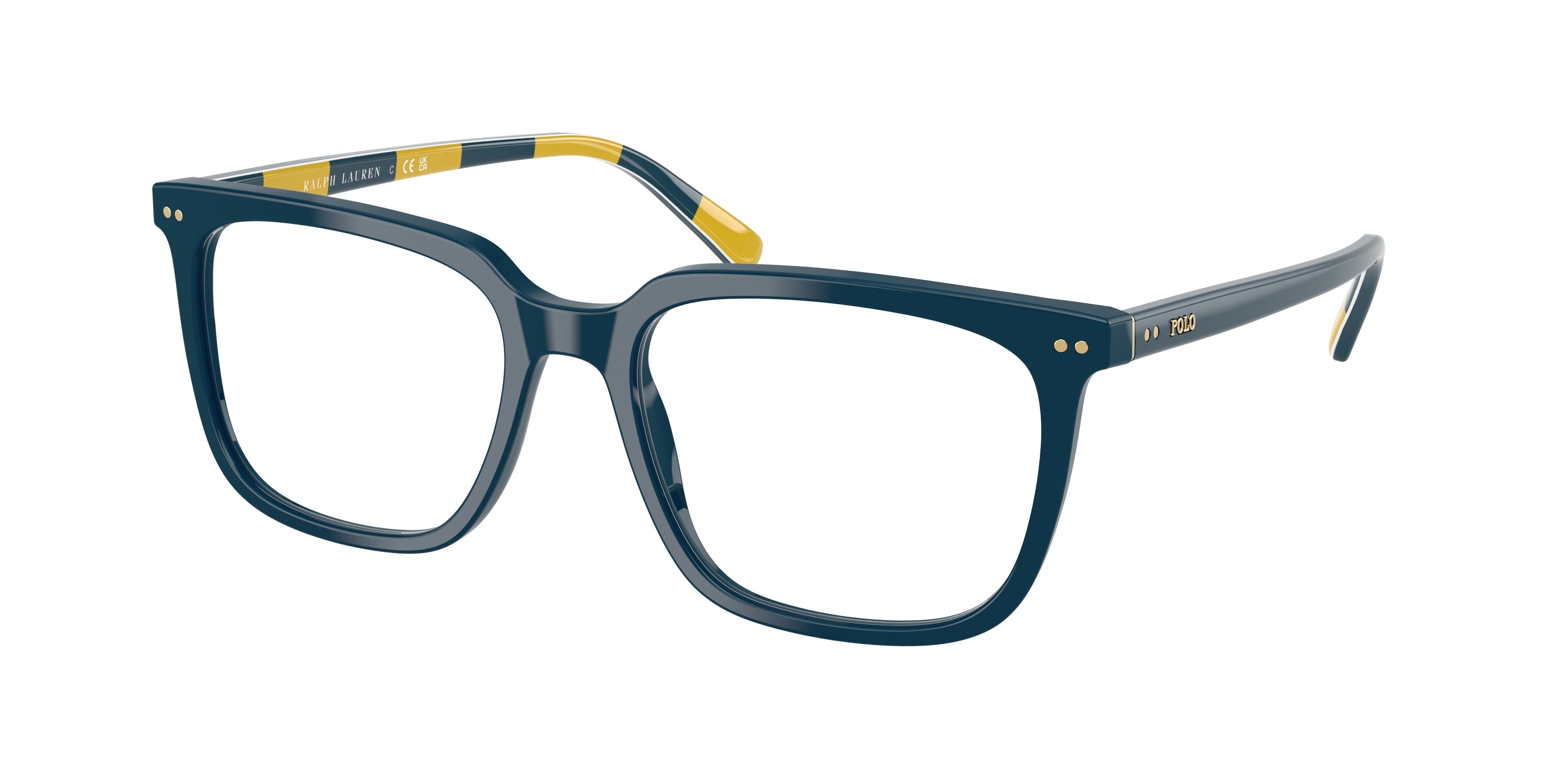 Polo PH2284F Square Eyeglasses  5465-Shiny Navy Blue 53-145-18 - Color Map Blue