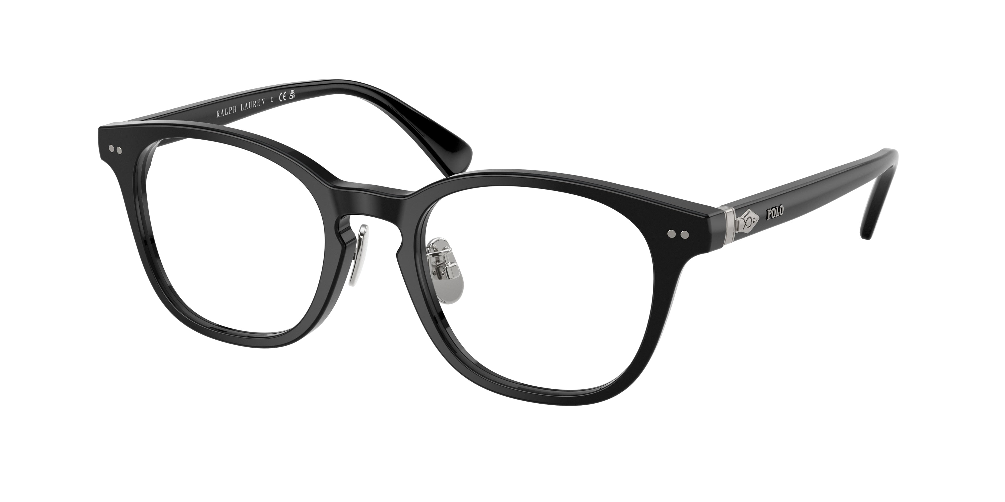 Polo PH2285D Rectangle Eyeglasses  5001-Shiny Black 51-145-20 - Color Map Black
