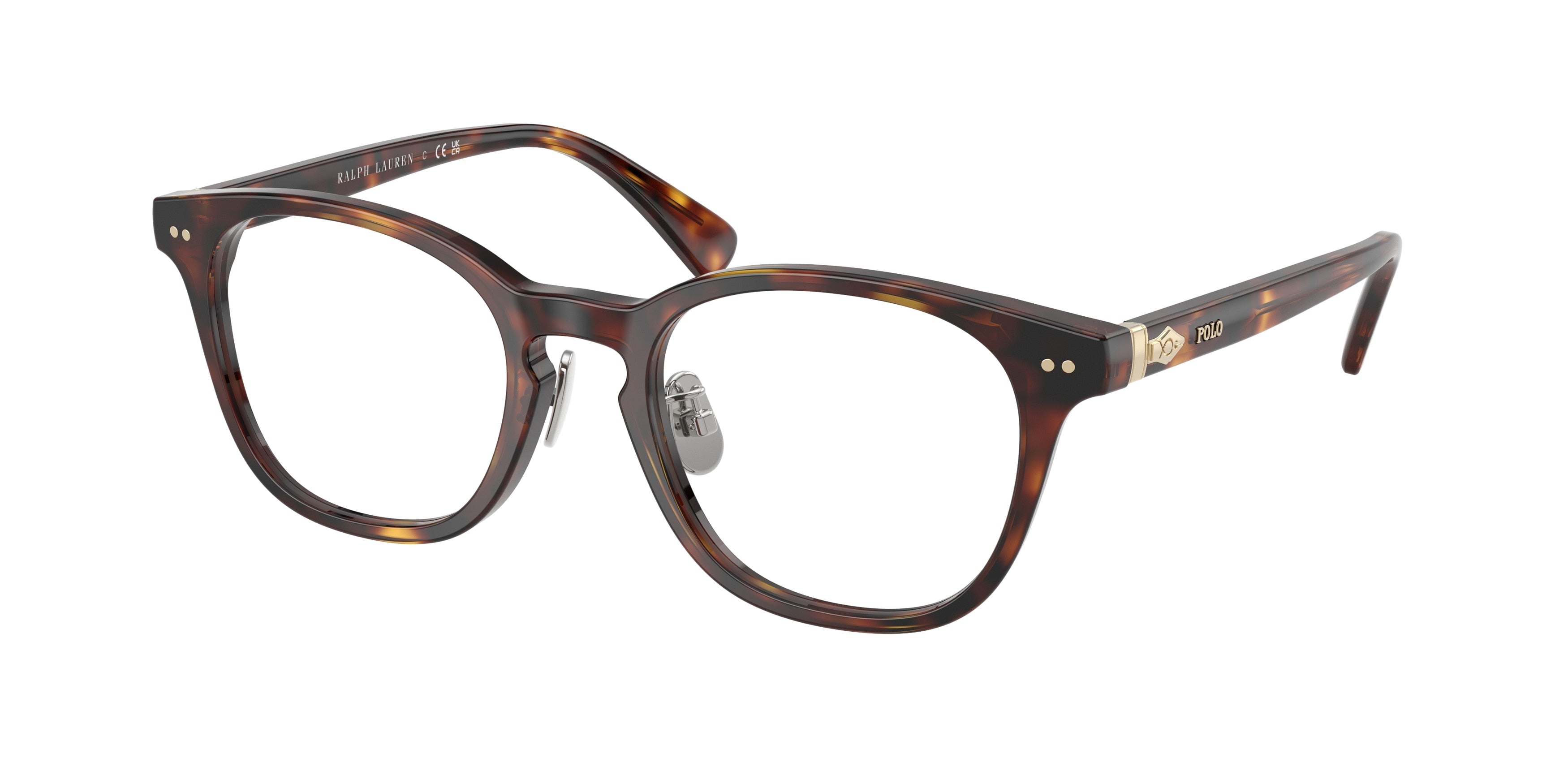 Polo PH2285D Rectangle Eyeglasses  6137-Shiny Brown Tortoise 51-145-20 - Color Map Tortoise