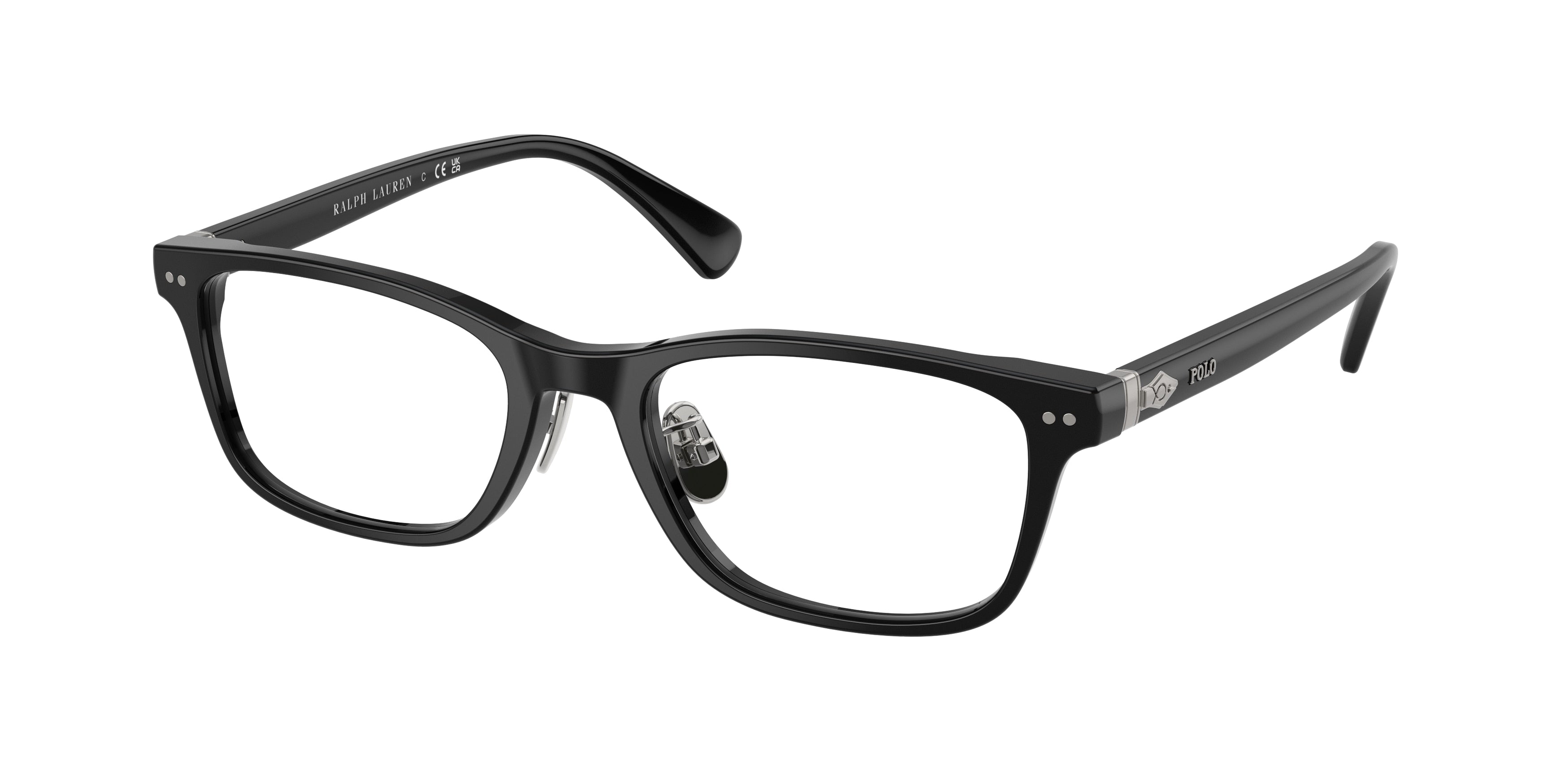 Polo PH2286D Rectangle Eyeglasses  5001-Shiny Black 53-145-19 - Color Map Black