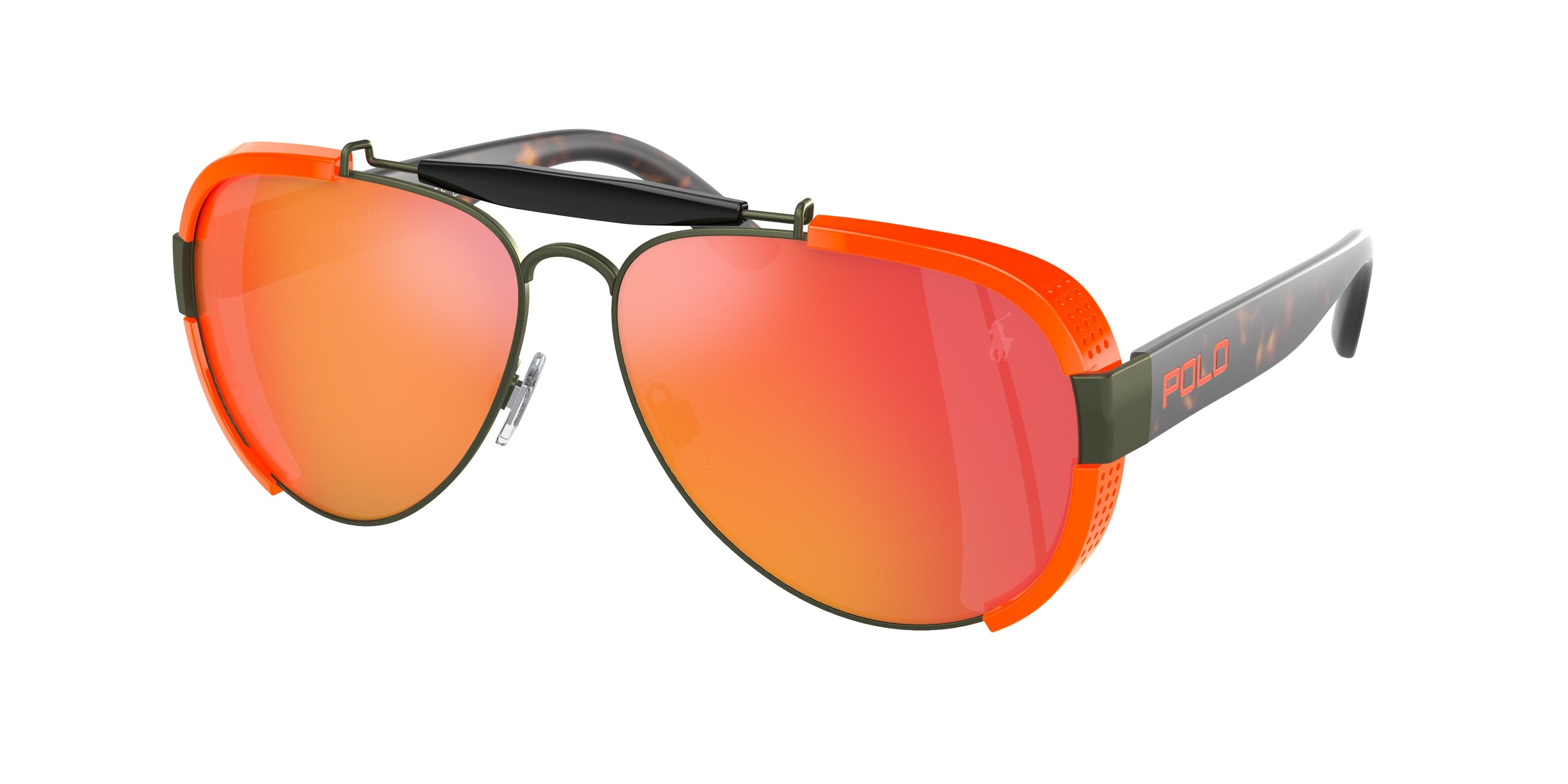 Polo PH3129 Pilot Sunglasses  94576Q-Matte Dark Green 60-140-14 - Color Map Green