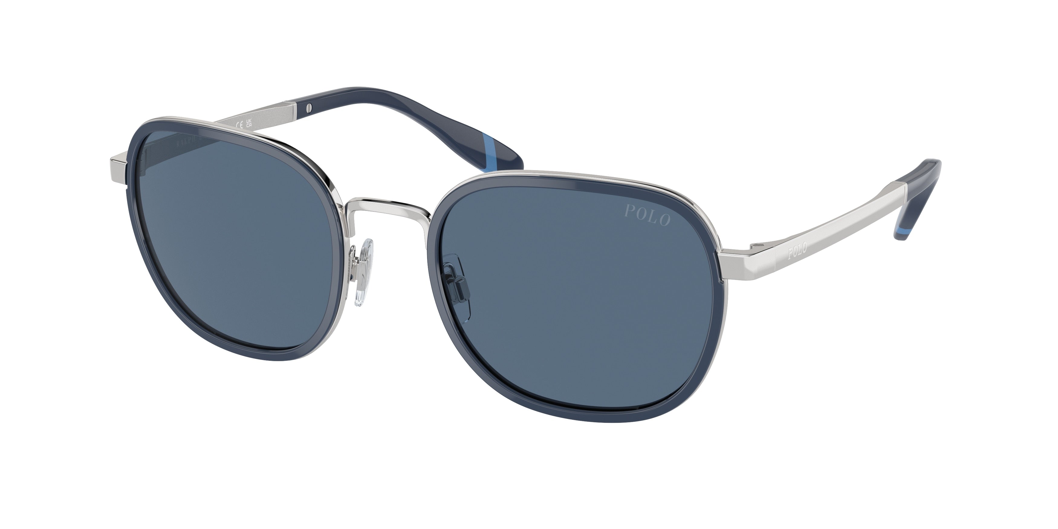 Polo PH3151 Square Sunglasses  926080-Blue/Silver 54-145-22 - Color Map Blue