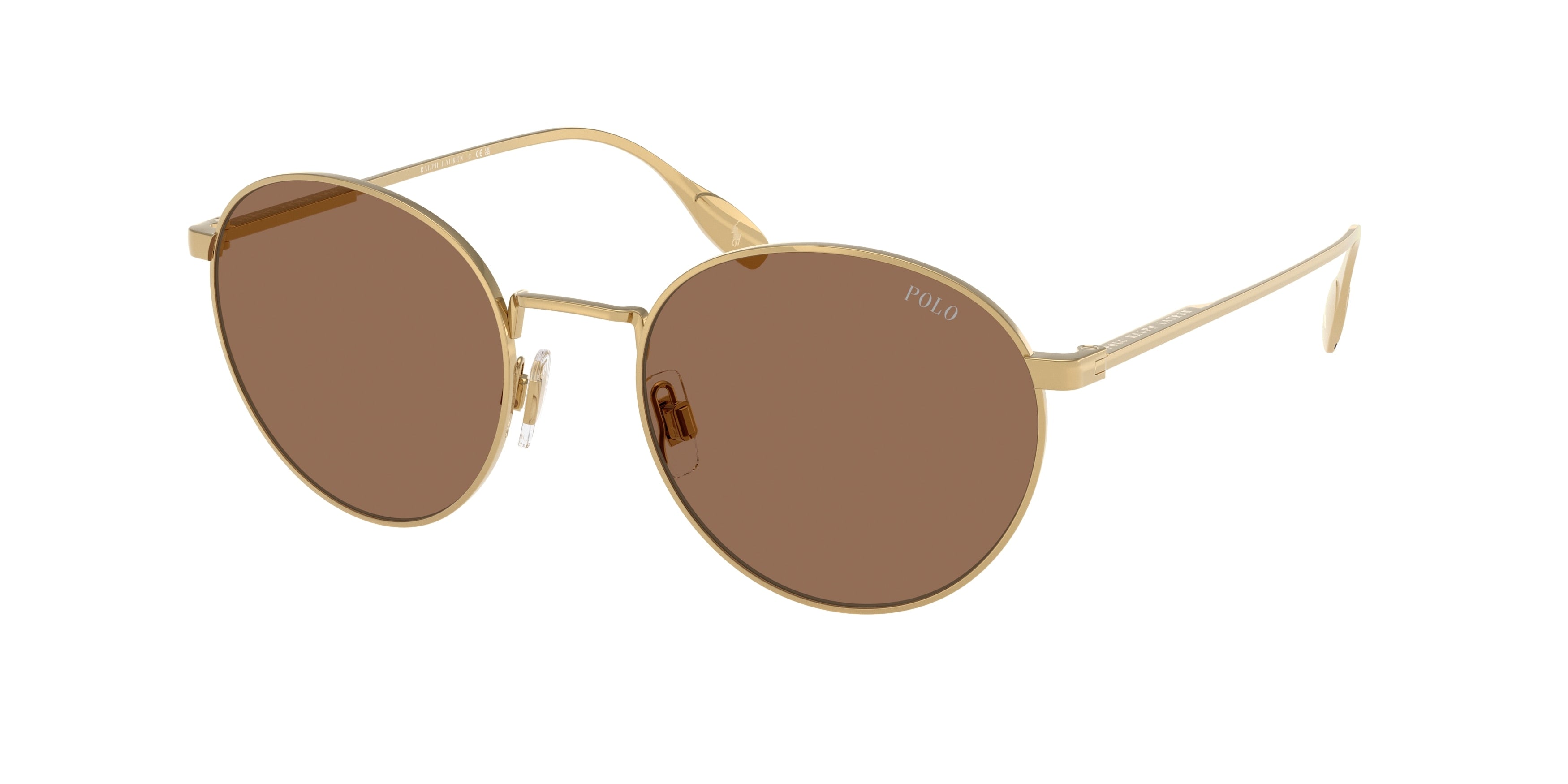 Polo PH3158 Round Sunglasses  941173-Shiny Gold 53-145-20 - Color Map Gold