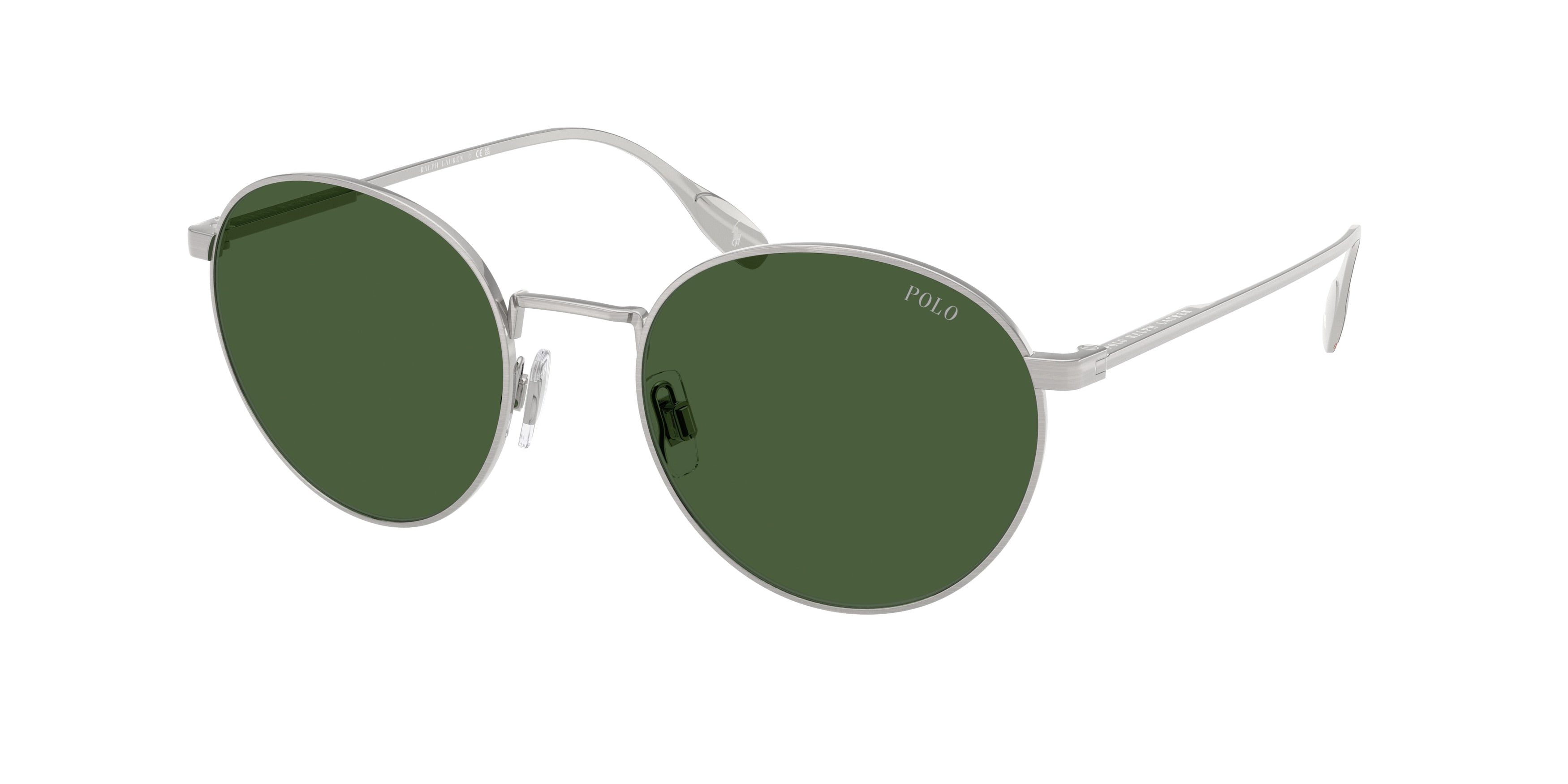 Polo PH3158 Round Sunglasses  942371-Brushed Silver 53-145-20 - Color Map Silver