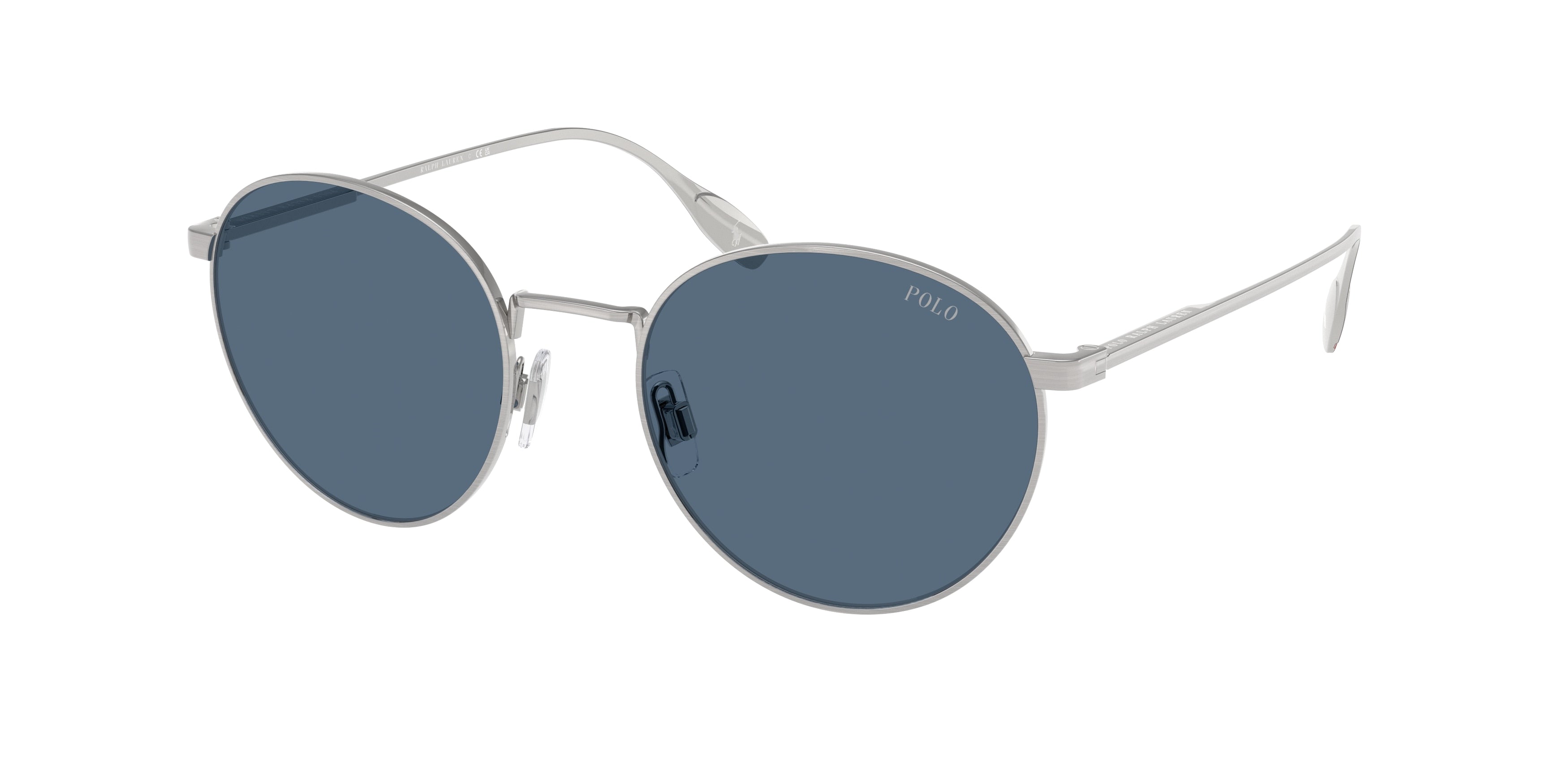 Polo PH3158 Round Sunglasses  942380-Brushed Silver 53-145-20 - Color Map Silver