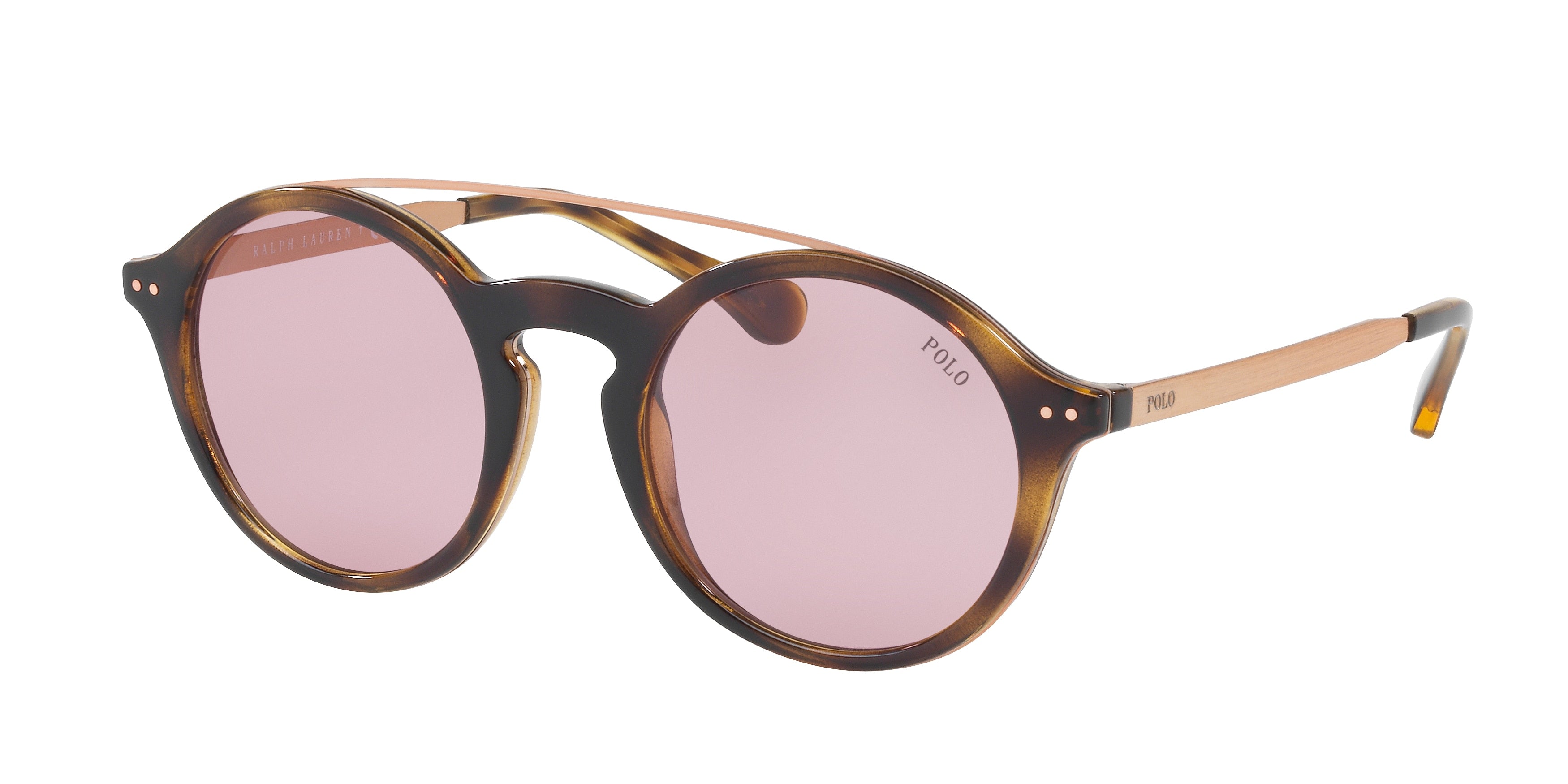 Polo PH4122 Round Sunglasses  500384-Dark Havana 49-145-21 - Color Map Brown