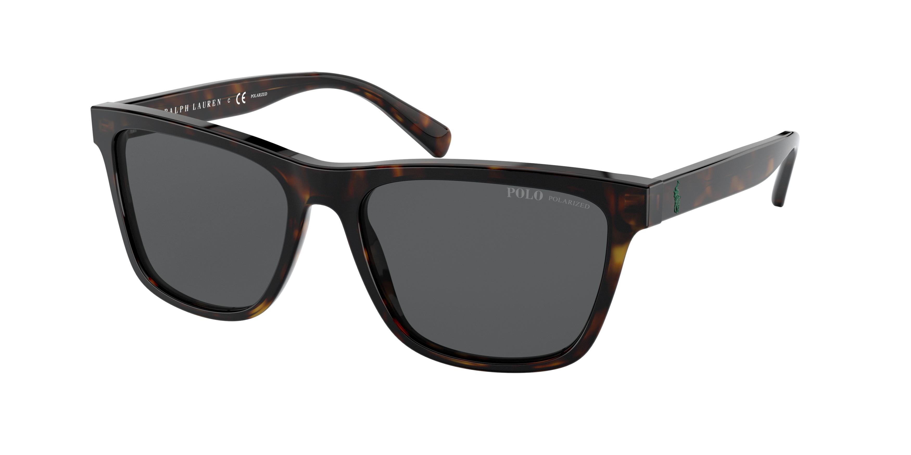 Polo PH4167 Rectangle Sunglasses  500381-Shiny Dark Havana 56-145-17 - Color Map Tortoise