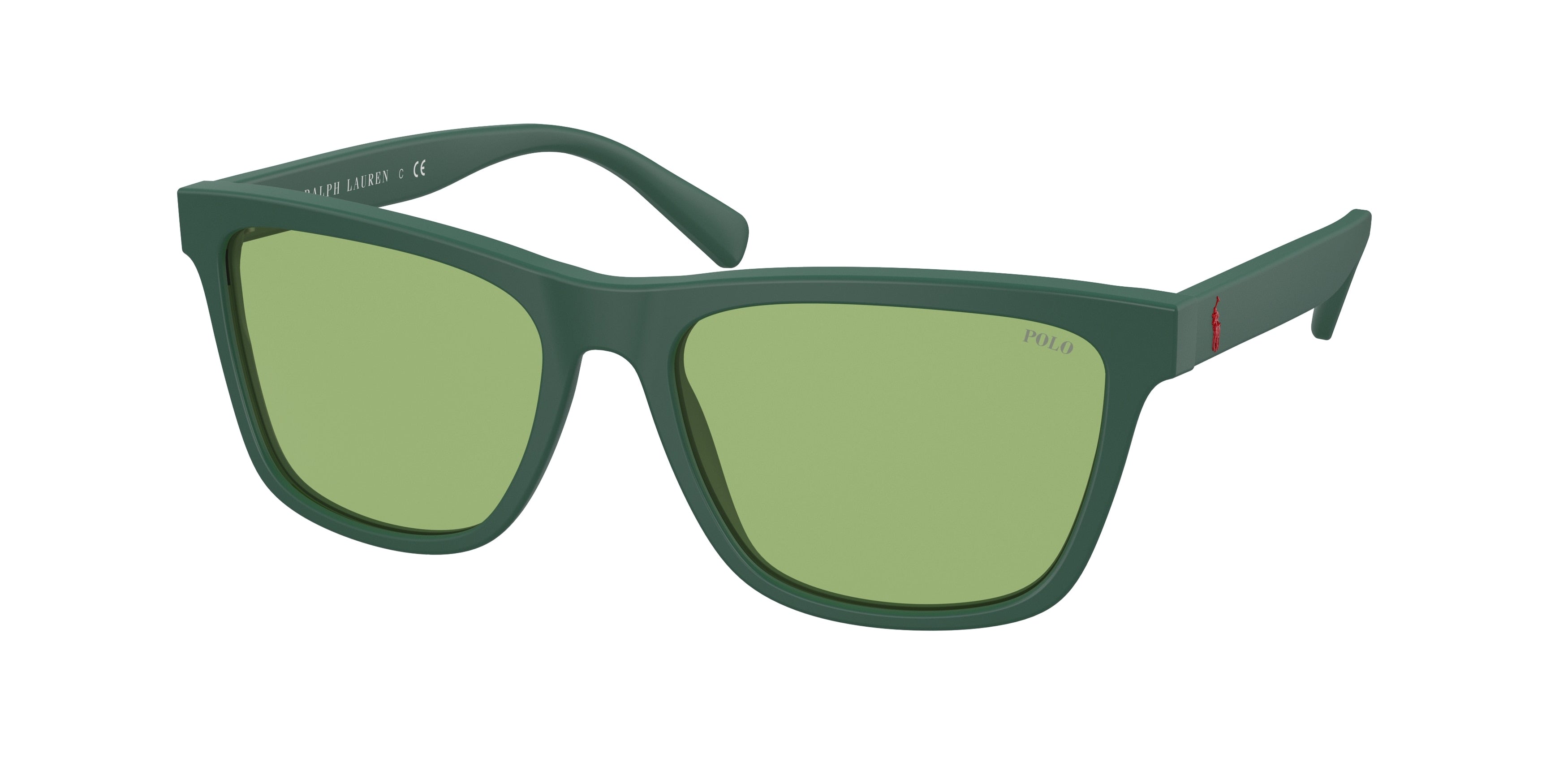 Polo PH4167 Rectangle Sunglasses  5421/2-Matte Forest Green 56-145-17 - Color Map Green
