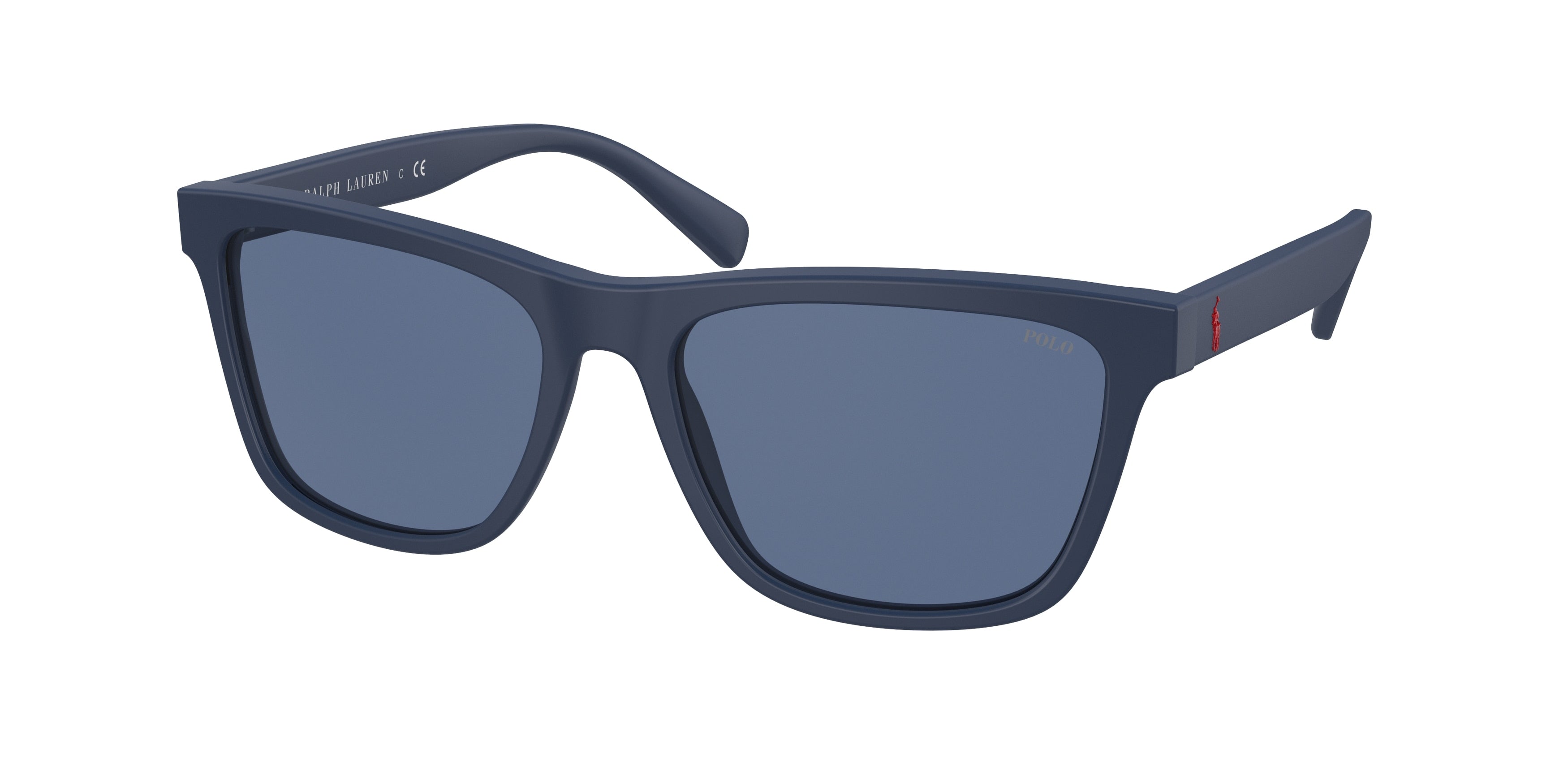 Polo PH4167 Rectangle Sunglasses  561880-Matte Navy Blue 56-145-17 - Color Map Blue