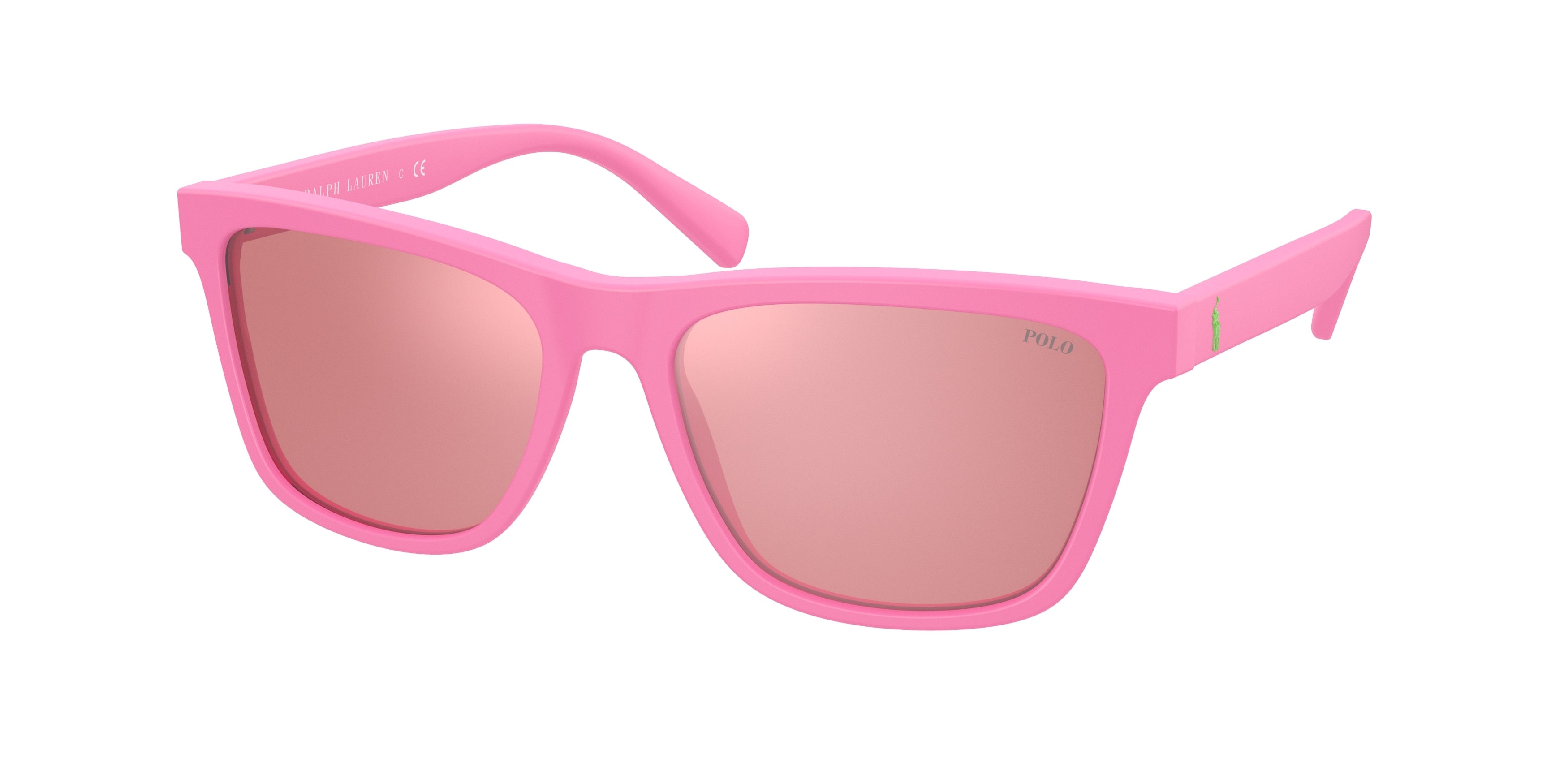 Polo PH4167 Rectangle Sunglasses  59707V-Matte Maui Pink 56-145-17 - Color Map Pink