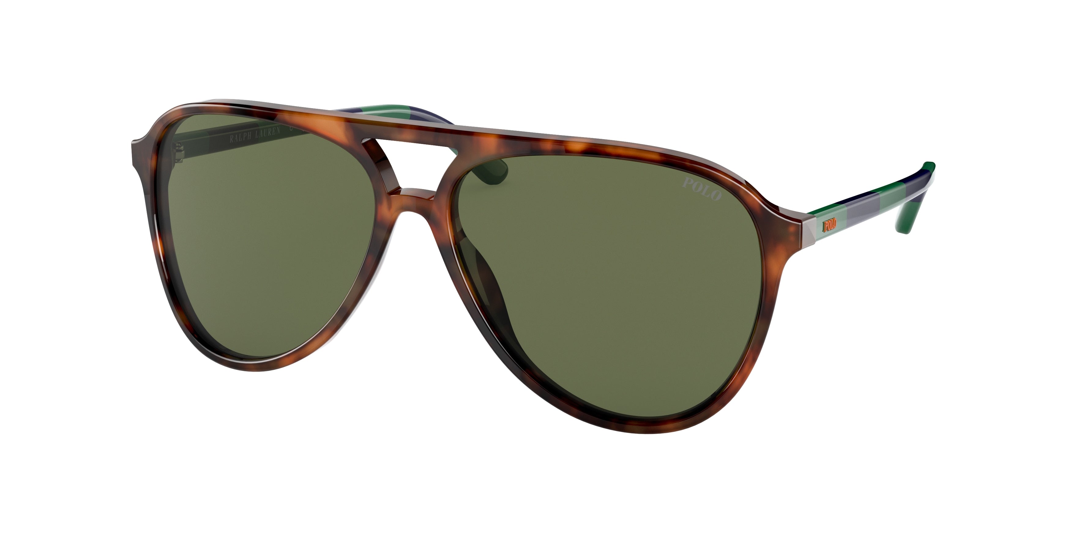 Polo PH4173 Pilot Sunglasses  501771-Shiny Jerry Havana 59-140-14 - Color Map Tortoise