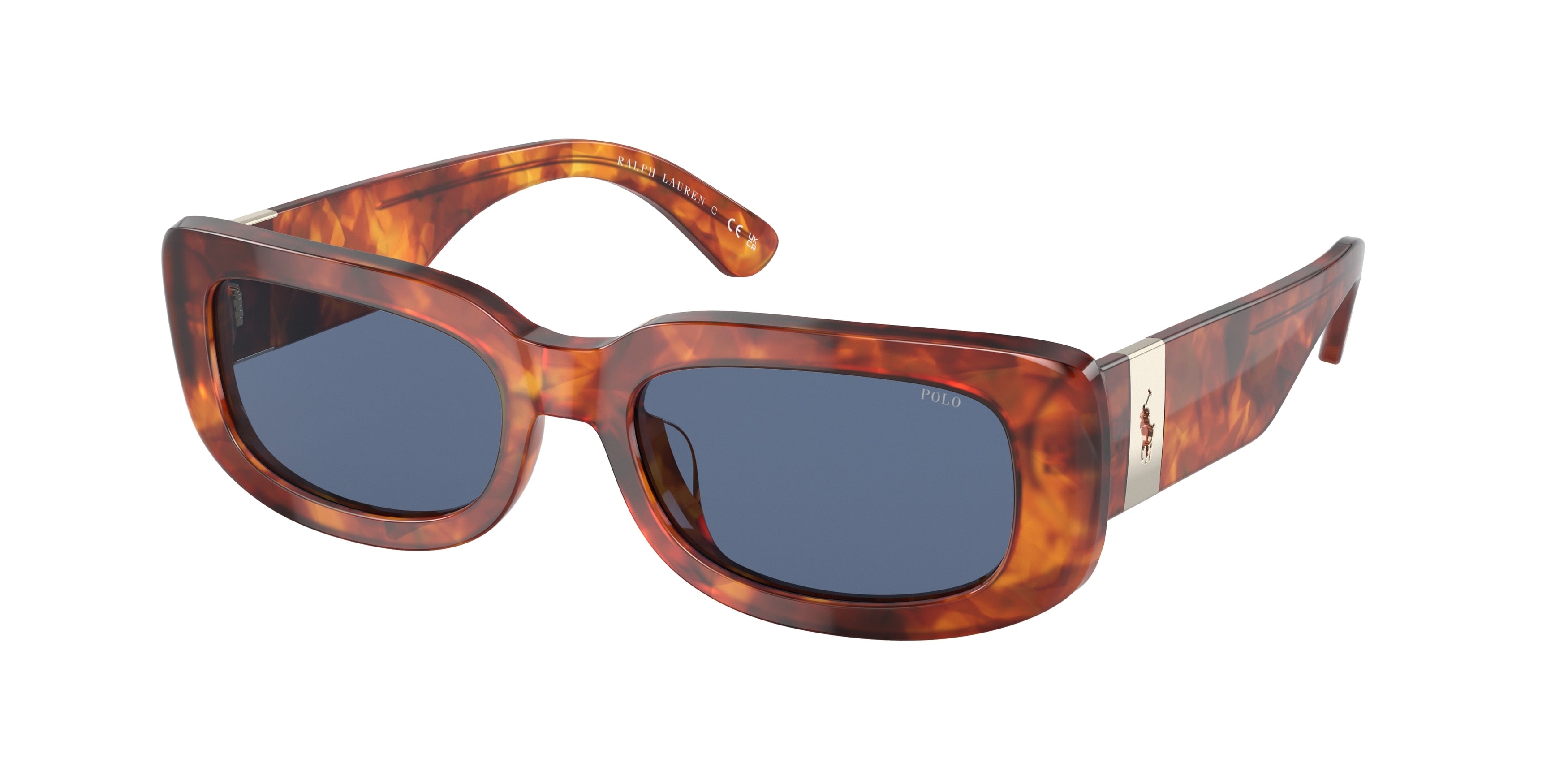 Polo PH4191U Pillow Sunglasses  601180-Shiny Orange Havana 52-145-18 - Color Map Orange