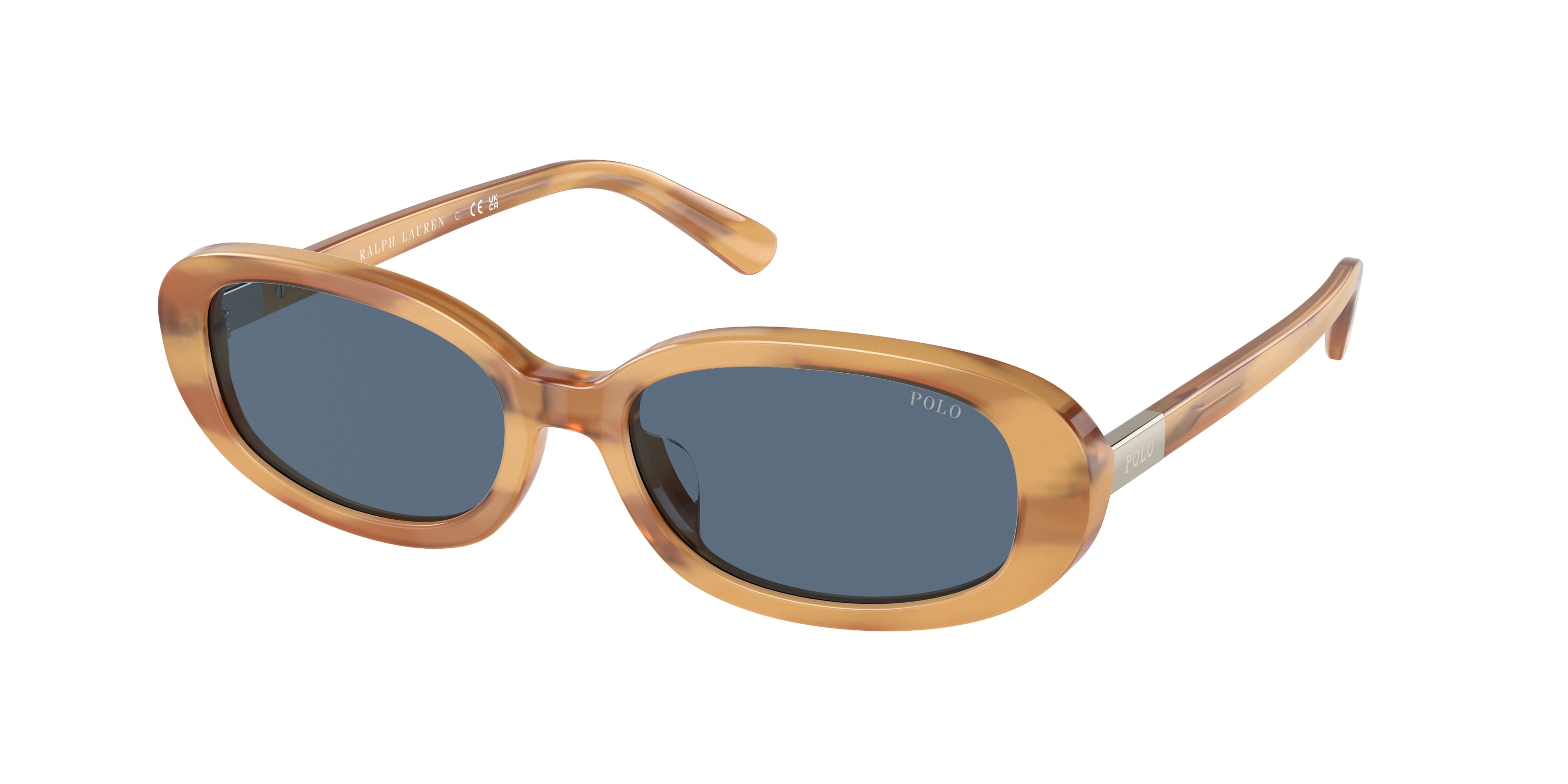 Polo PH4198U Oval Sunglasses  607980-Shiny Light Honey Havana 53-145-17 - Color Map Brown
