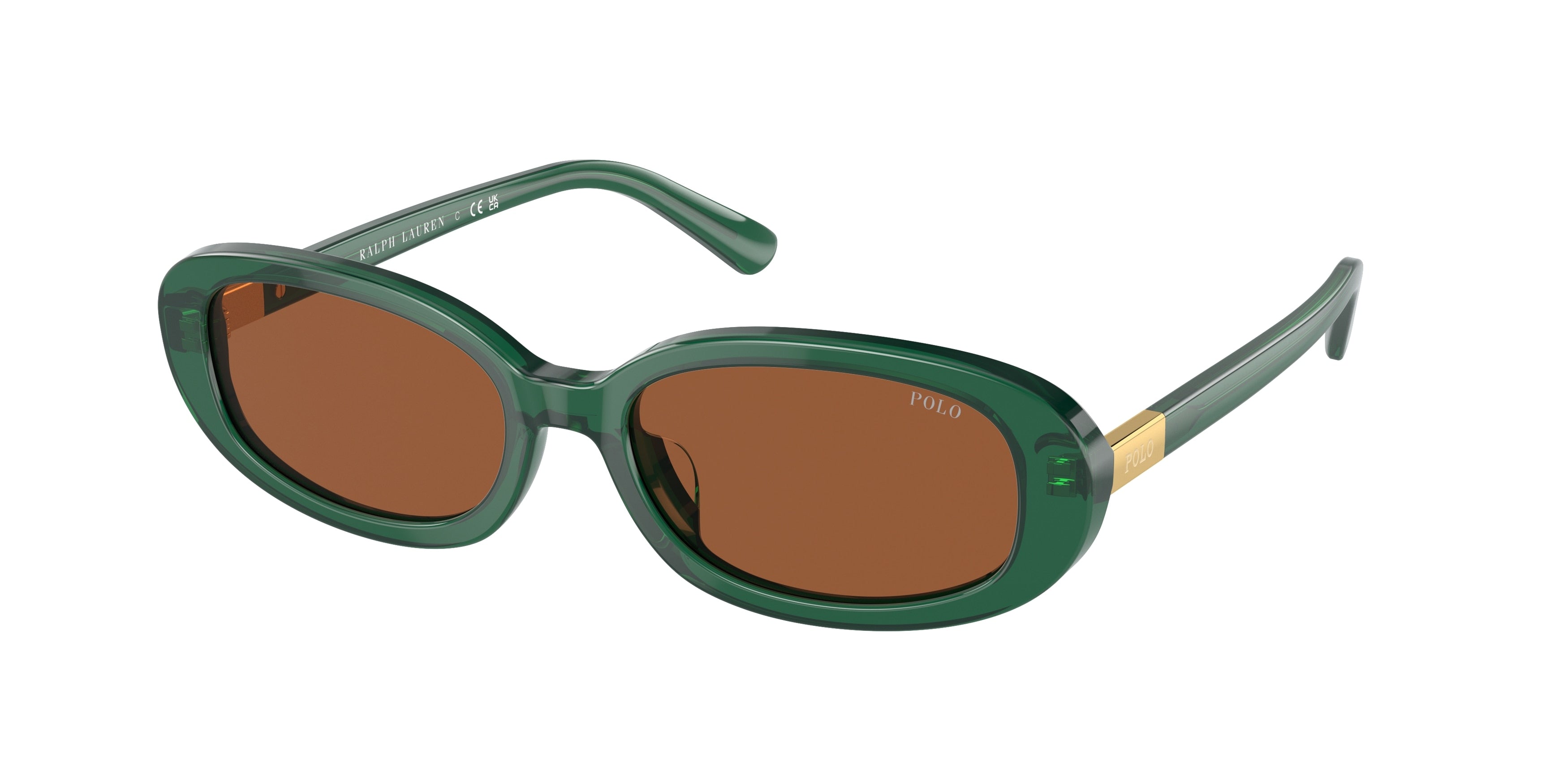 Polo PH4198U Oval Sunglasses  619573-Shiny Transparent Green 53-145-17 - Color Map Green