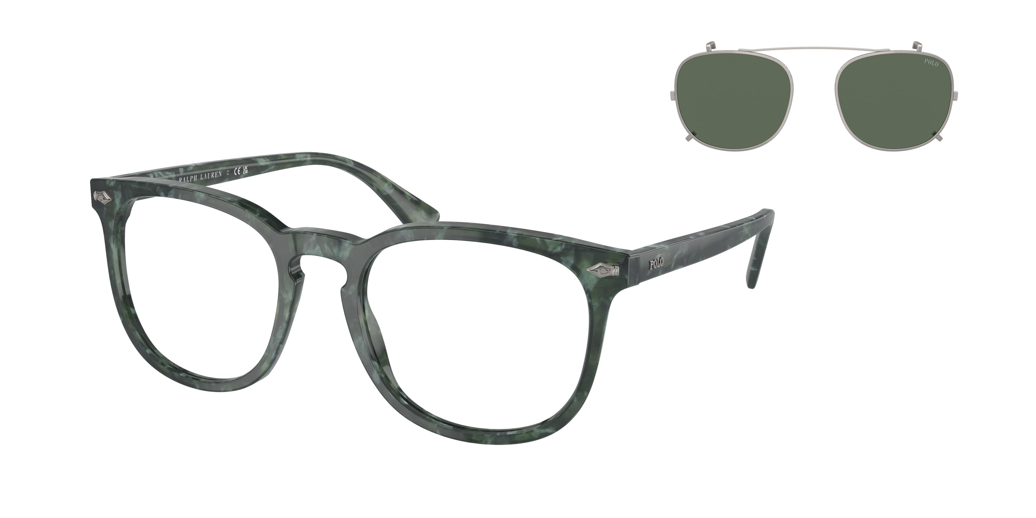 Polo PH4214 Pillow Sunglasses  618471-Shiny Green Havana 54-145-20 - Color Map Green